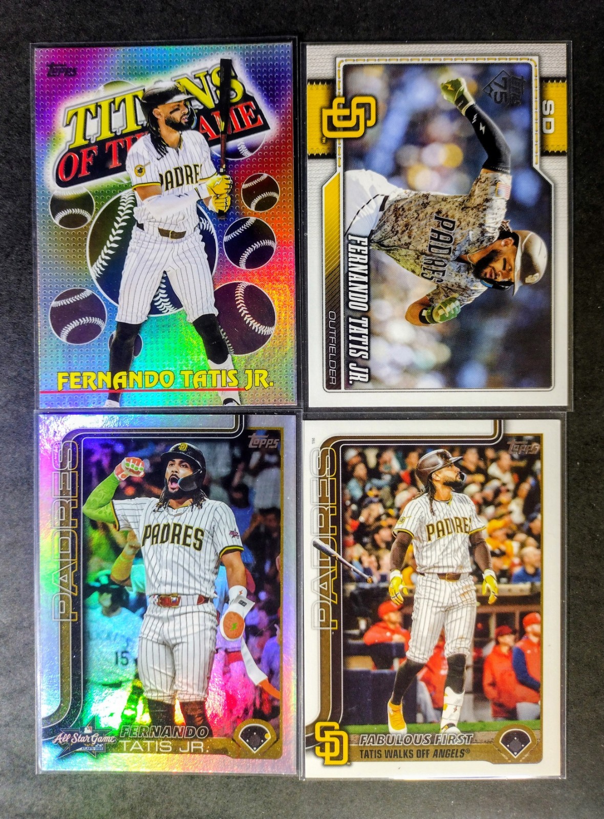 Fernando Tatis Jr Lot of (4) 2026 Topps Titans + 2025 Update Rainbow Foil + More
