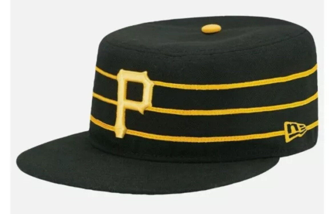New Era Pittsburgh Pirates Pillbox Throwback Black Forbes Field Era Hat 7 1/4