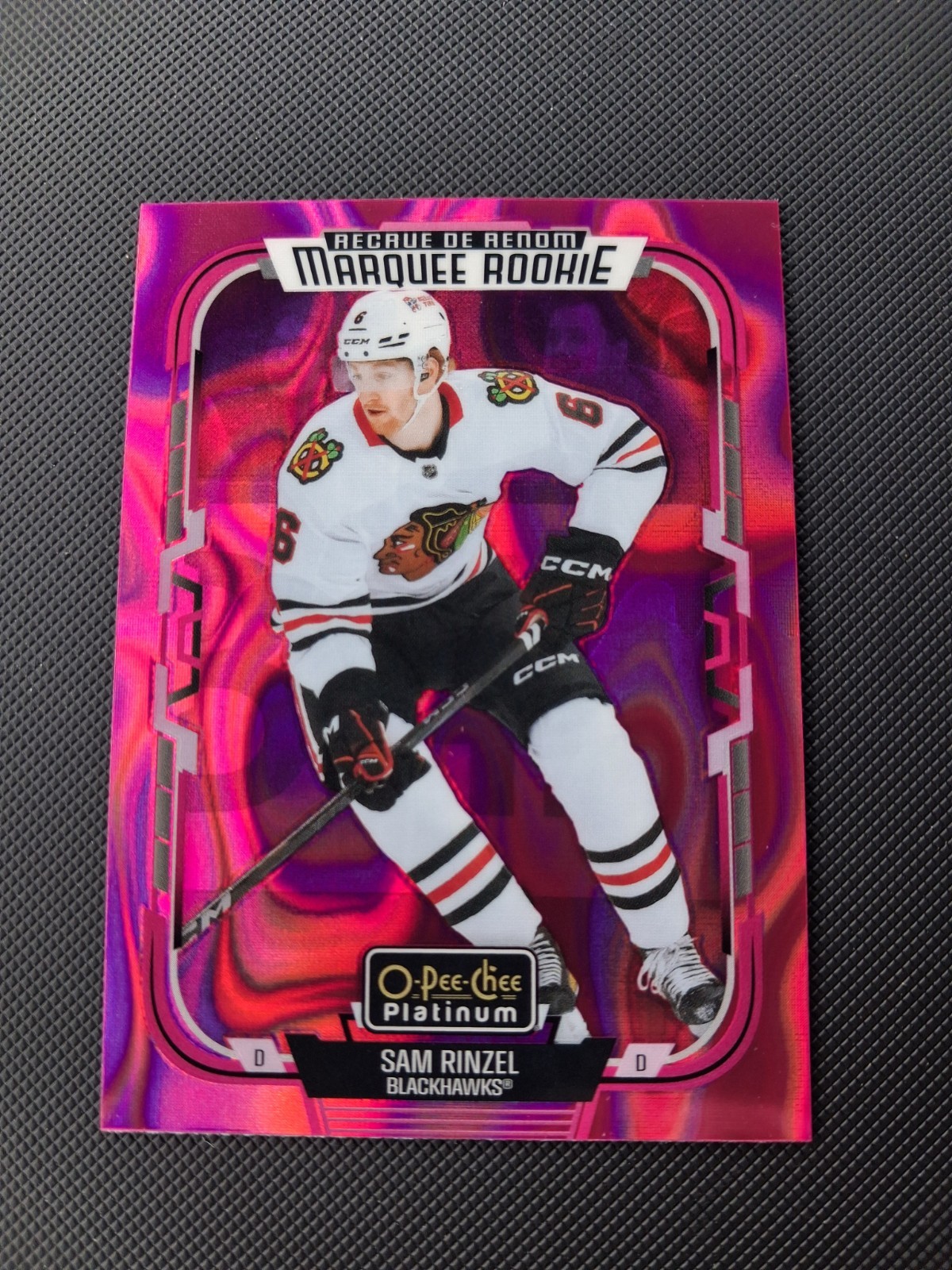 2025-26 O-Pee-Chee Platinum Marquee Rookie Sam Rinzel Pink Magma #219