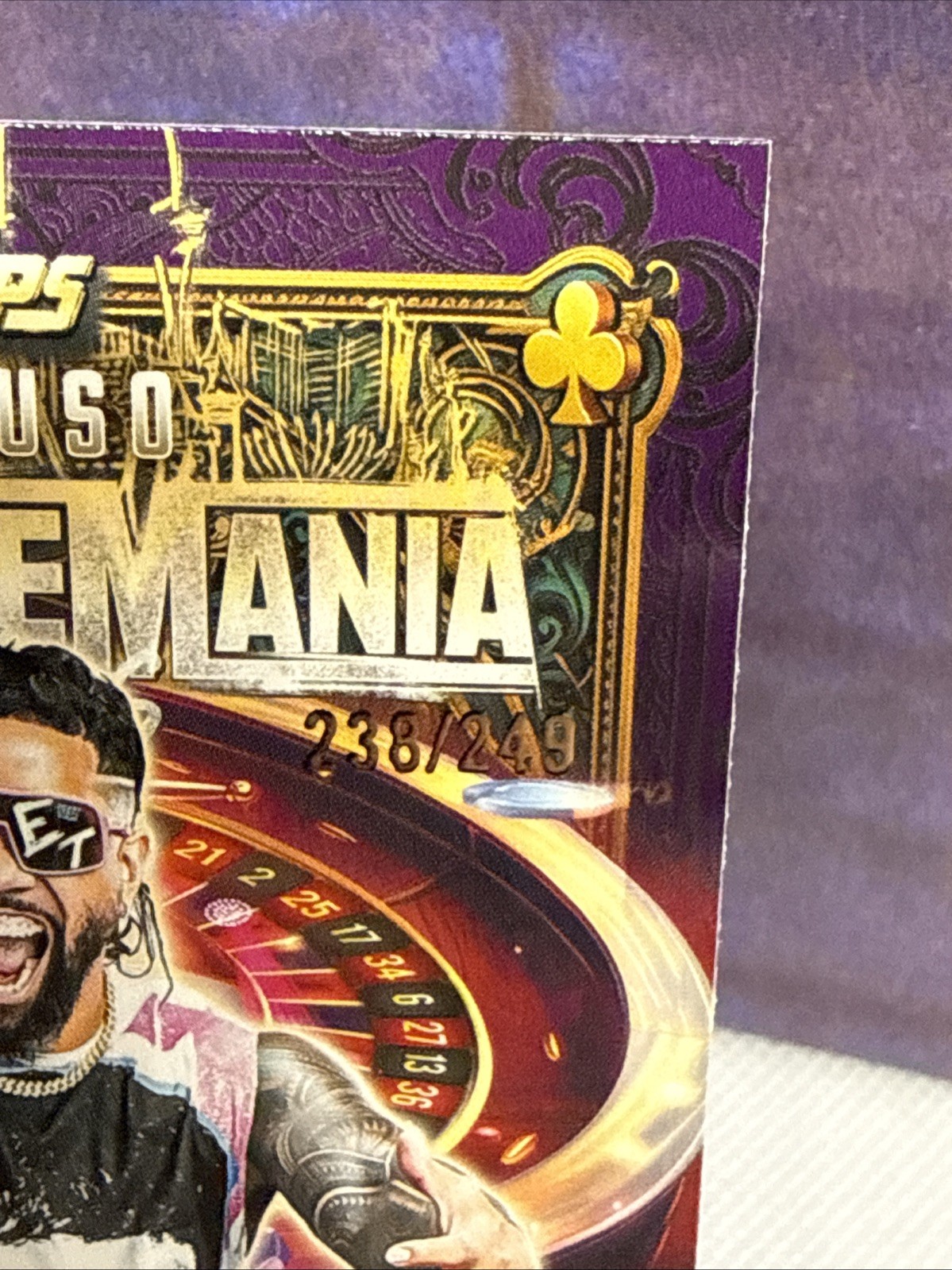 Jey Uso 2026 Topps WWE Wrestlemania 42 Las Vegas World Exclusive Purple /249 SSP
