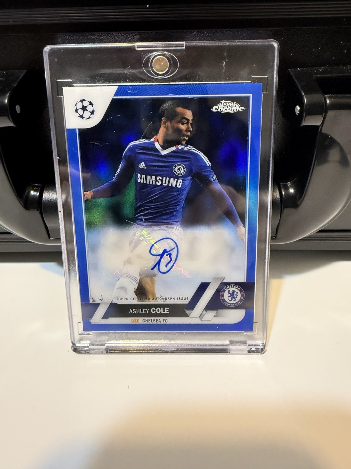 Topps Chrome Blue Refractor Ashley Cole #CA-AC Chelsea FC /150
