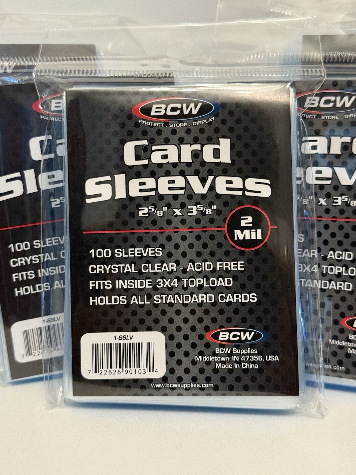 BCW Penny Card Soft Sleeves 5 Packs of 100 for Standard Sized Cards = 500