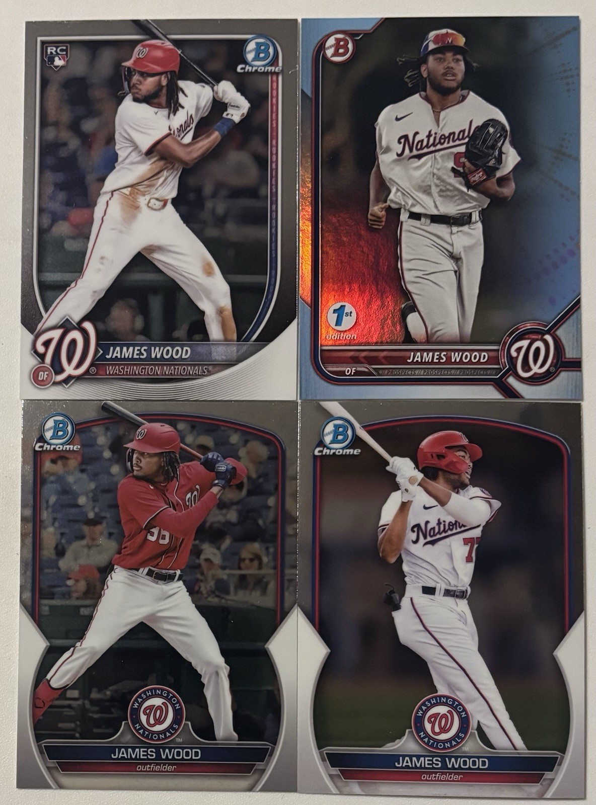 James Wood Bowman Lot (4) 2022 1st Edition Sky Blue Refractor #BD-171 2025 #29