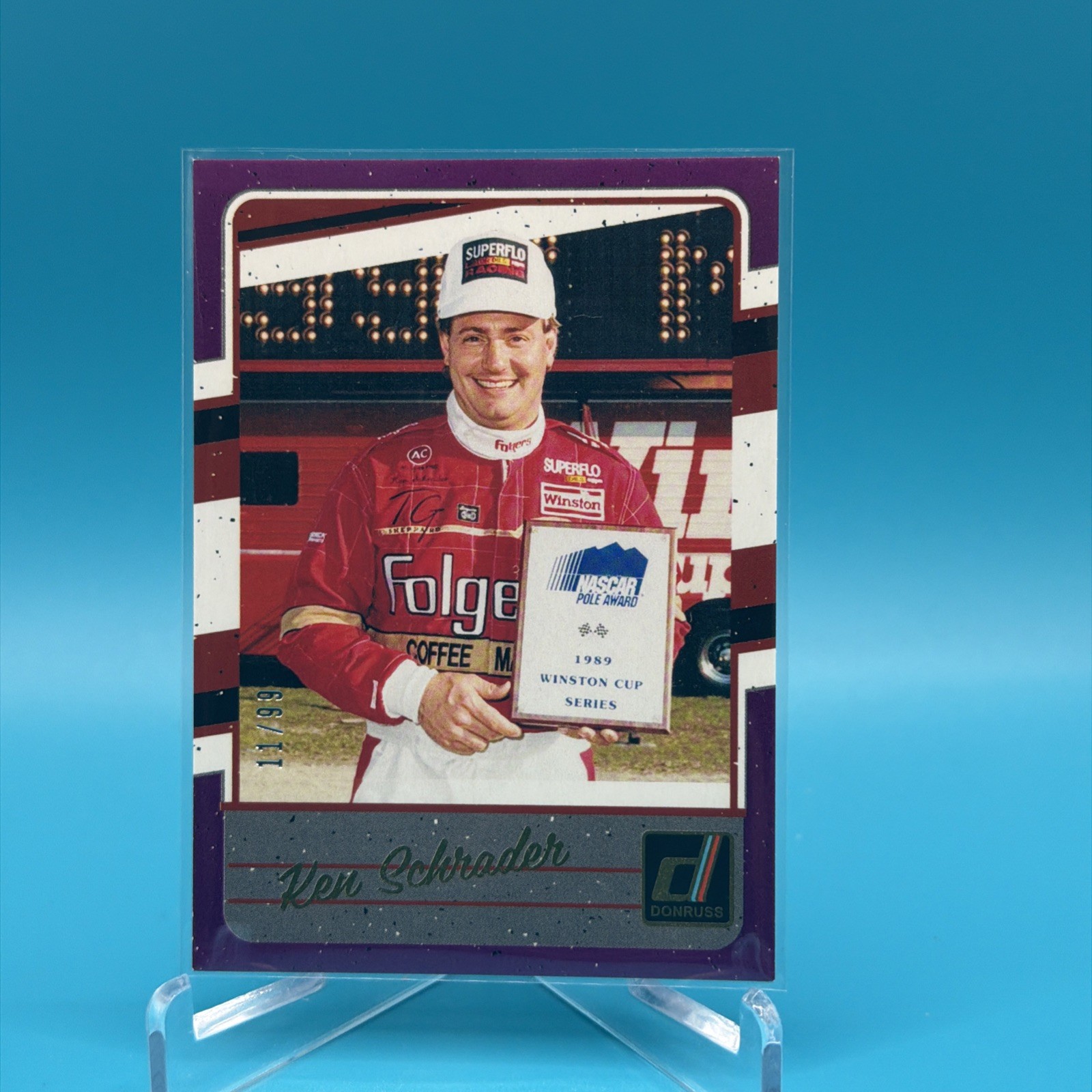 2026 Donruss Racing Ken Schrader Retro Purple Border Parallel /99 SP