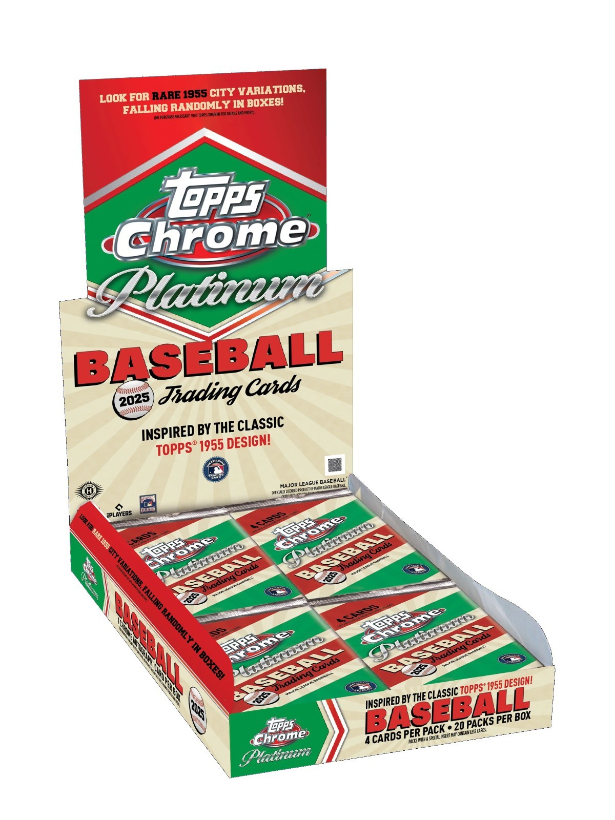 2025 Topps Chrome Platinum Baseball HOBBY PACK (4 Cards)