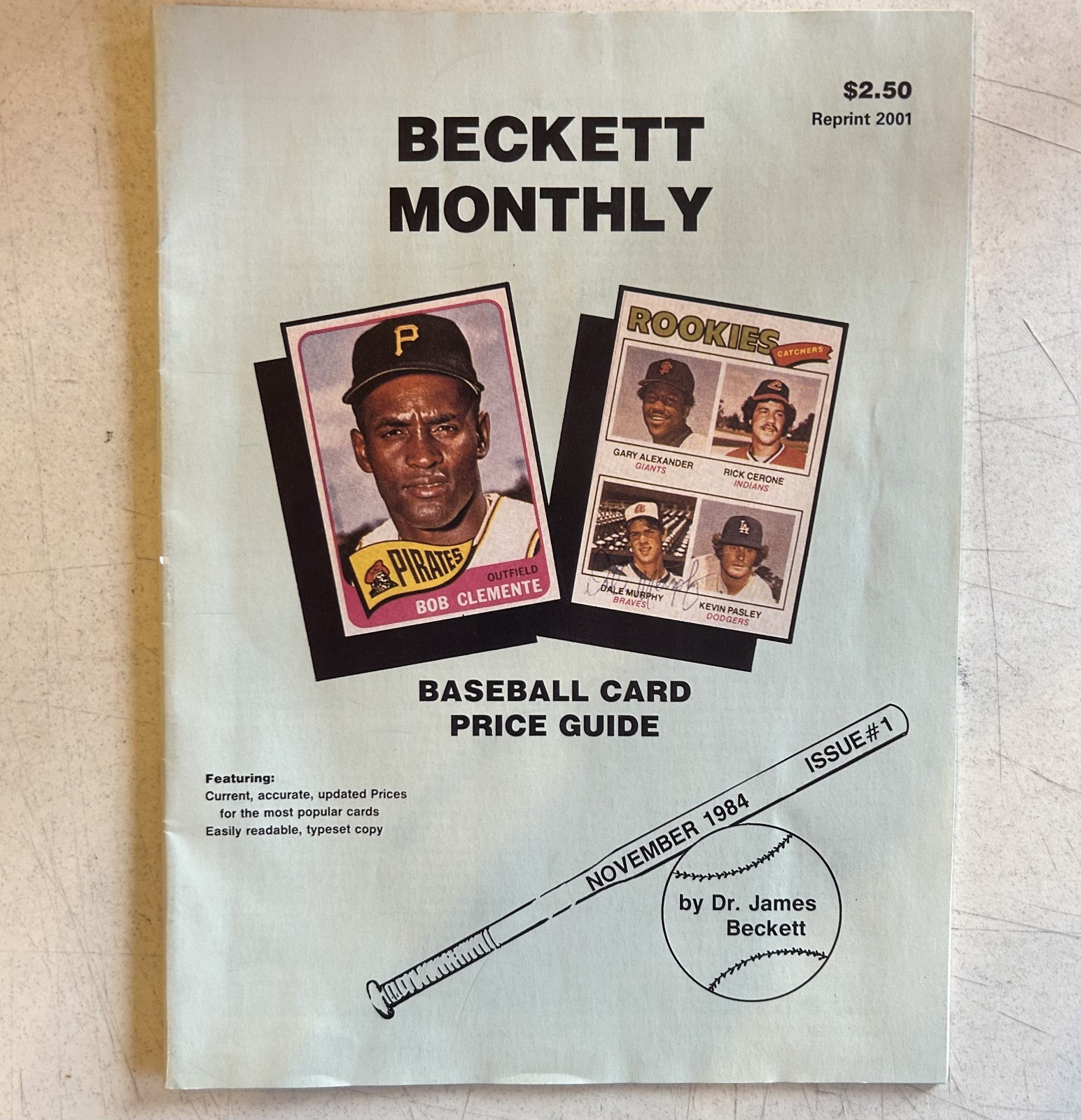 Beckett Monthly November 1984 /2001 REPRINT Baseball Card Price Guide~FREE S&H