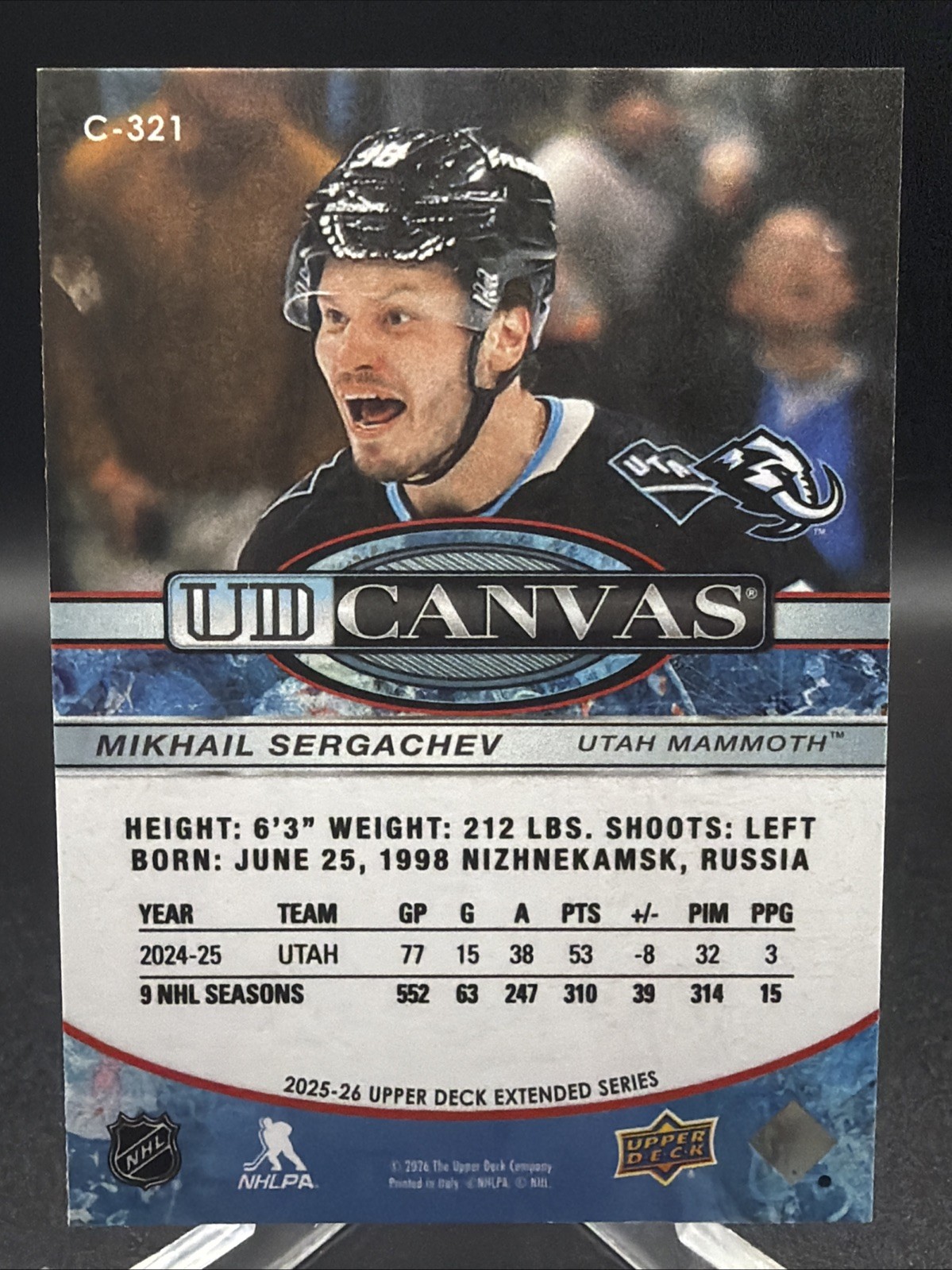 MIKHAIL SERGACHEV 2025-26 Upper Deck Extended Series UD Canvas #C-321 Mammoth