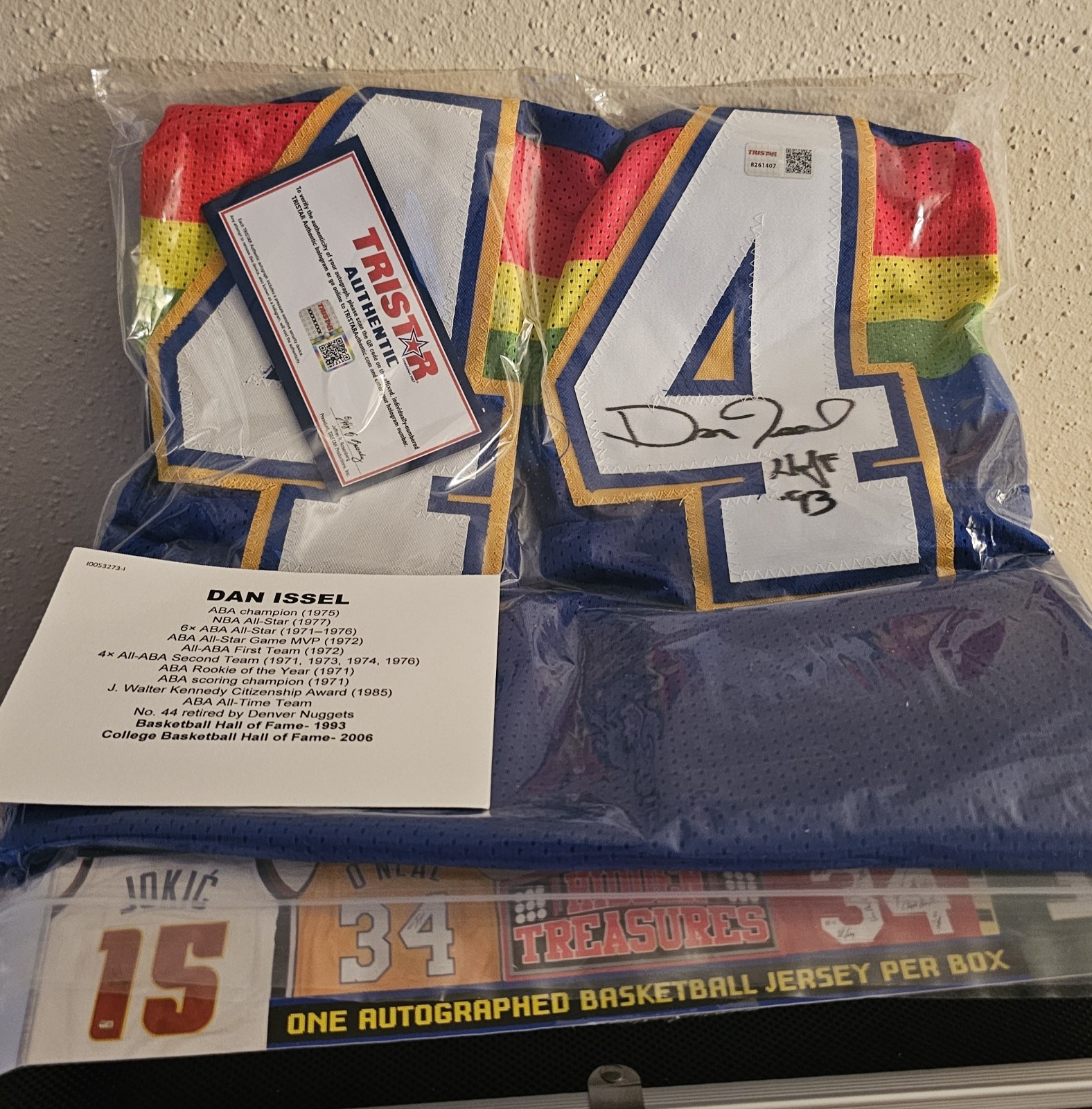 Dan Issel Signed & Inscribed 2025 Tristar Hidden Treasures NBA Jersey Denver #44