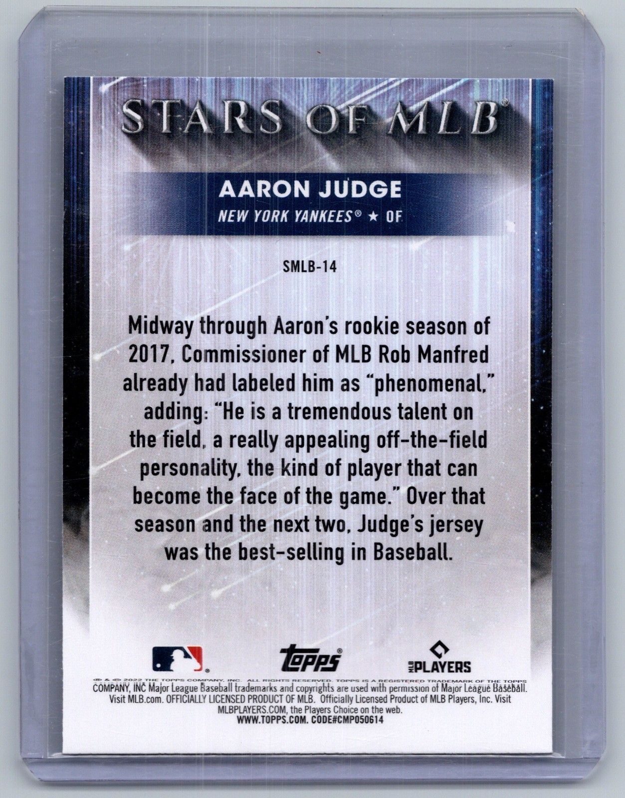 2022 Topps Series 1 – Stars of MLB Aaron Judge #SMLB-14 New York