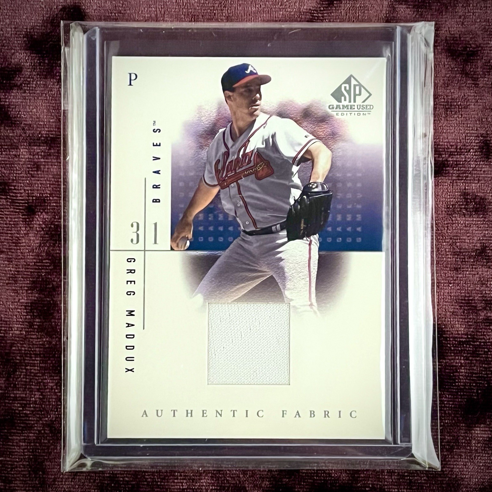 Greg Maddux 2001 SP Game Used Authentic Fabrics Jersey Braves MLB HOF Legends ?