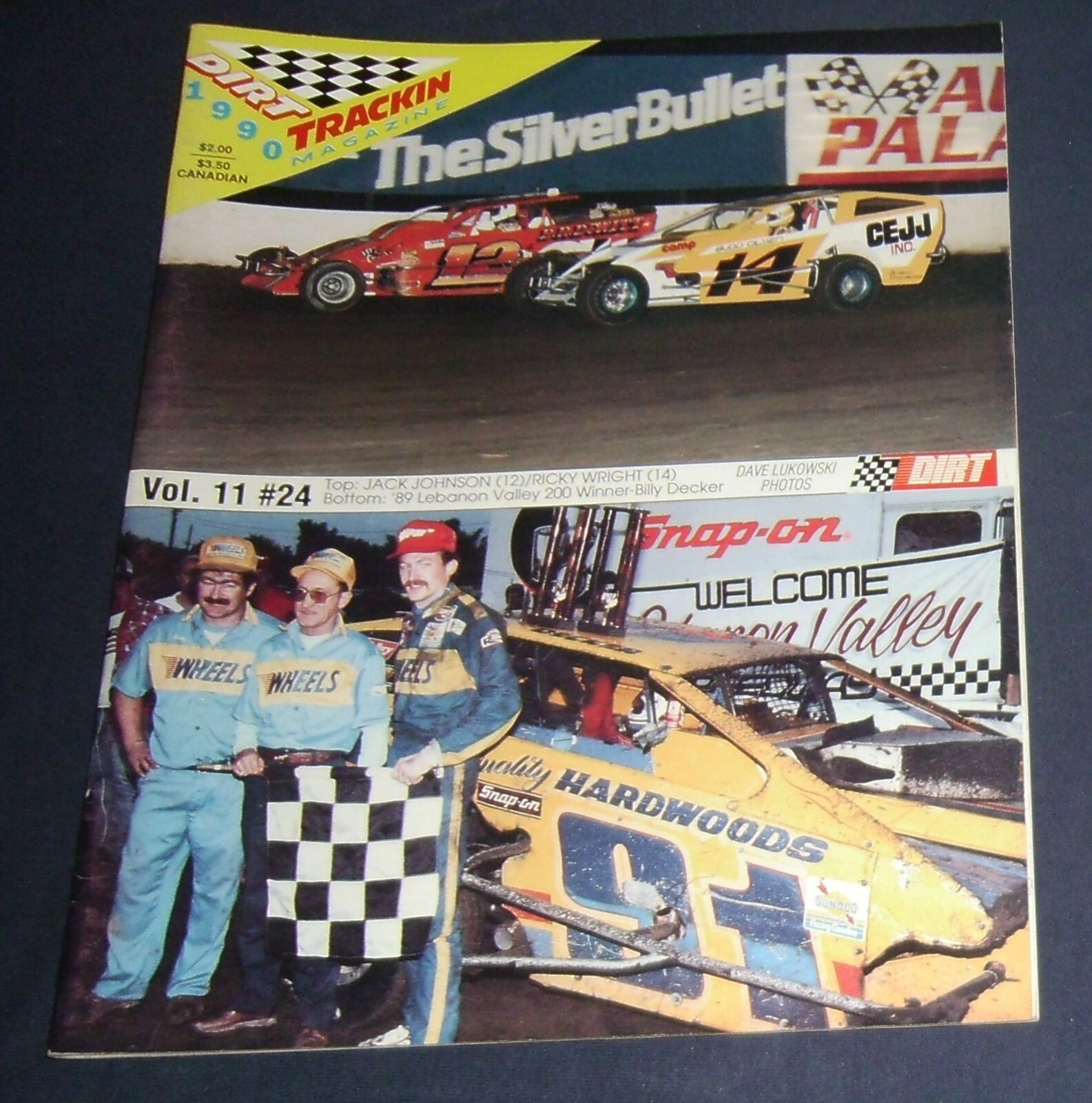 1990 Dirt Trackin Dirt Modified Program Jack Johnson Ricky Wright Billy Decker