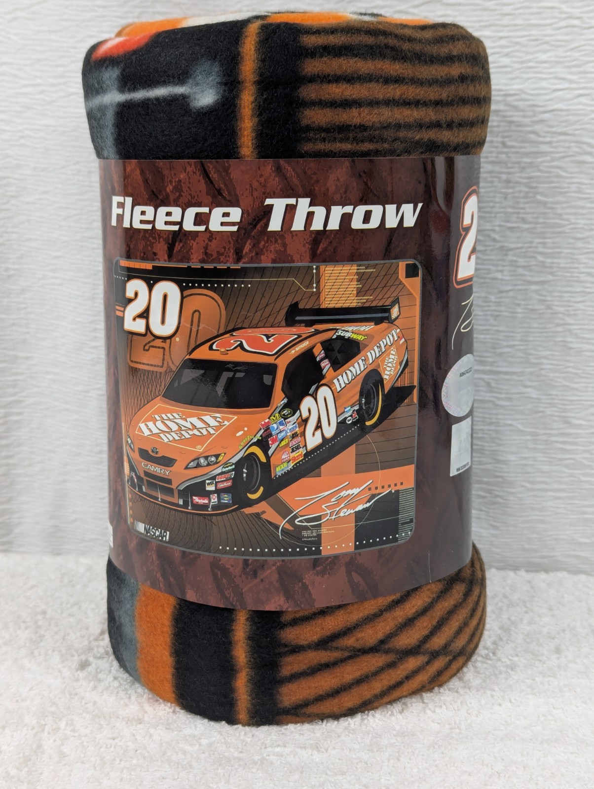 Tony Stewart Blanket NASCAR Fleece Throw Home Depo Casual One Sided Logo 50 x 60