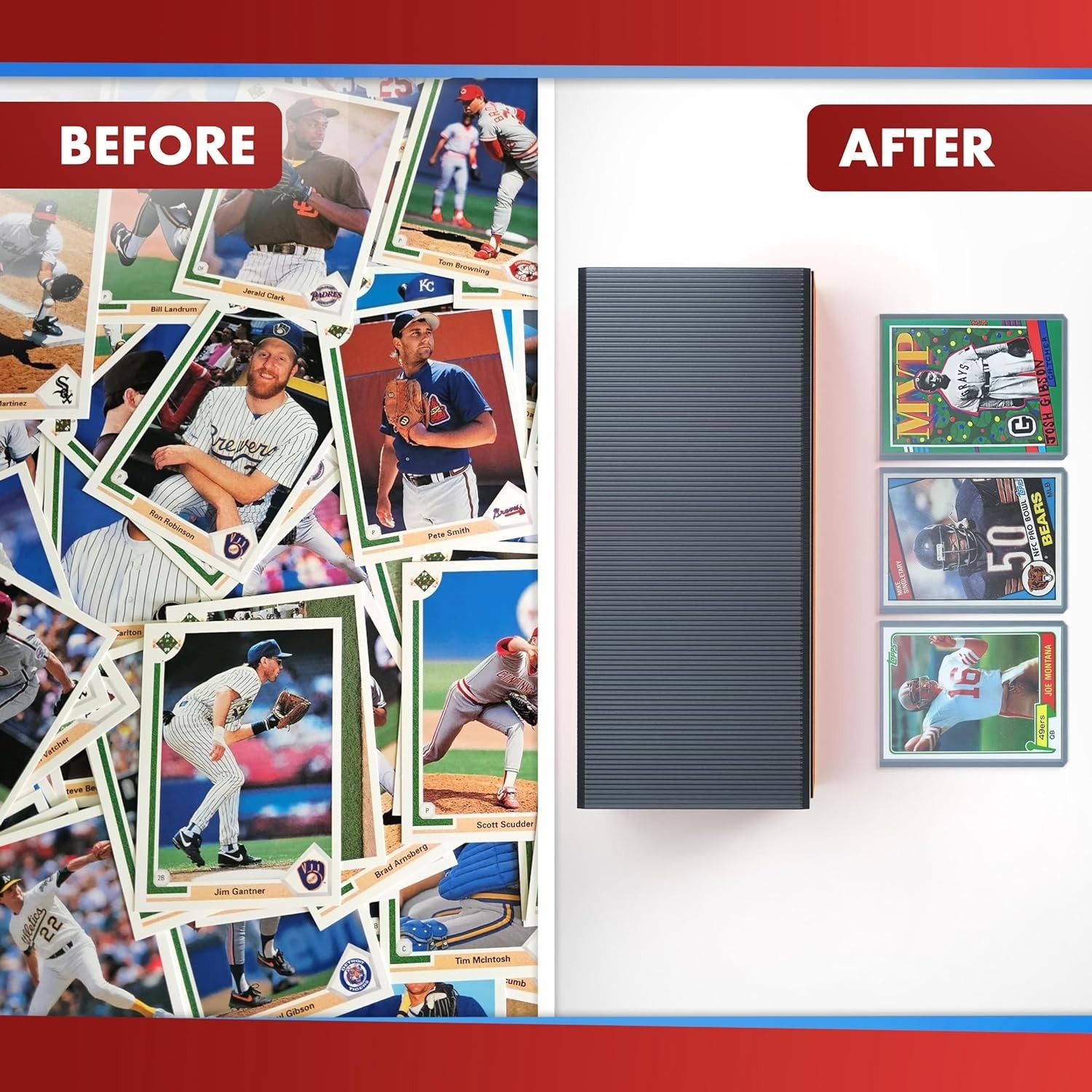 Cardboard Gold 35pt Card Top Loaders with Soft Sleeves – 100 200 500 1000