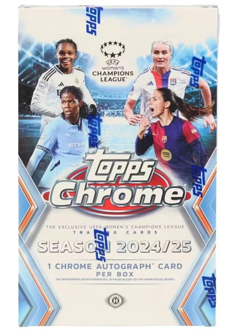 2024-25 Topps Chrome UEFA Women’s Champions League Soccer Sealed Hobby Box