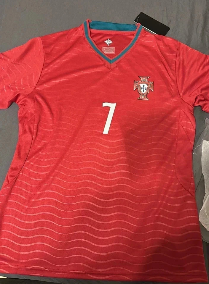 2026 New Adult Portugal Cristiano Ronaldo #7 Black/Red Jersey