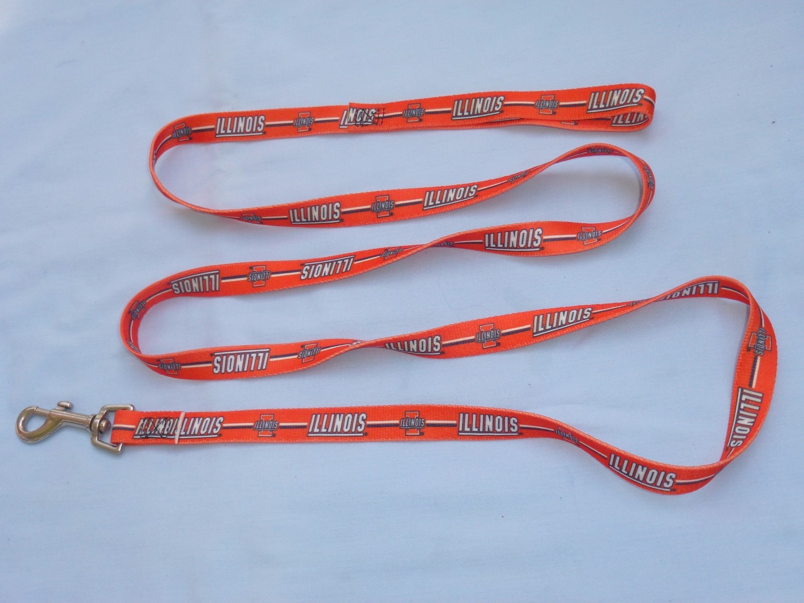 ILLINOIS ILLINI 6 ft long DOG/PET LEASH size Small 5/8″ wide by Hunter Mfg NEW