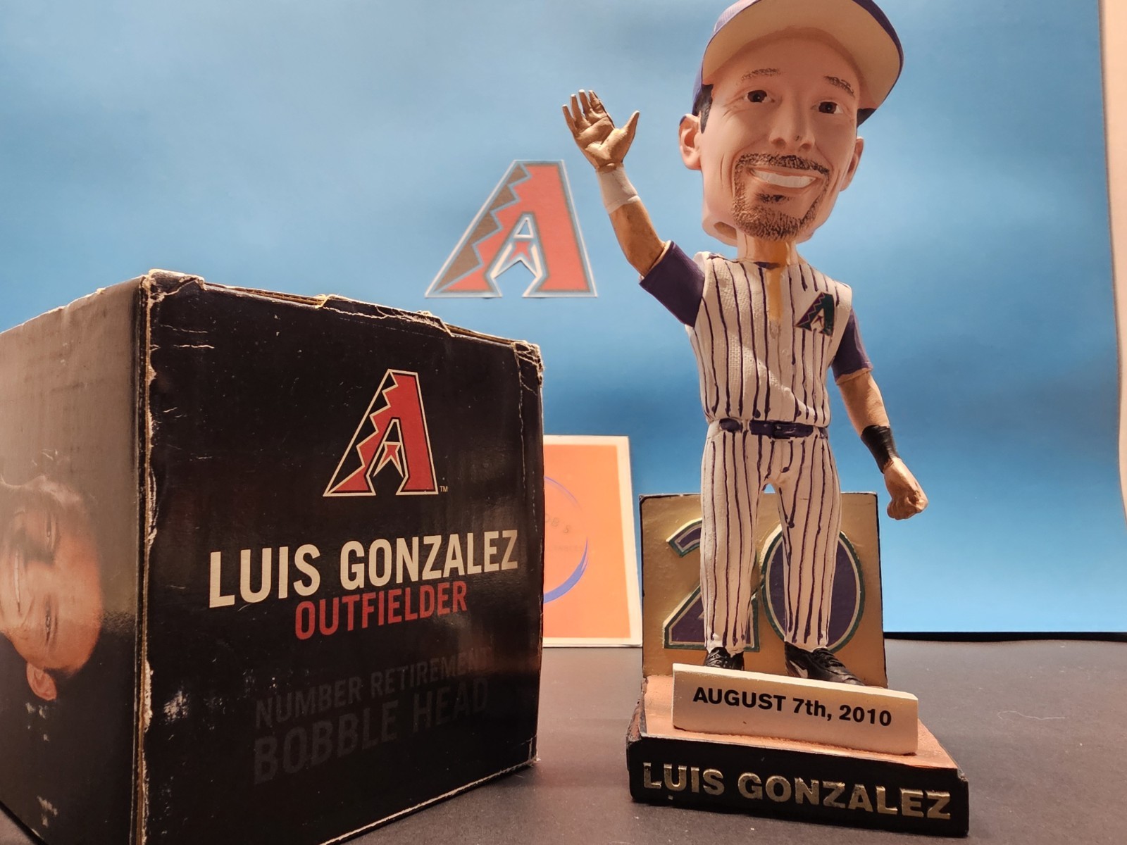 Luis Gonzalez Arizona Diamondbacks MLB 2010 SGA Bobblehead # Retirement
