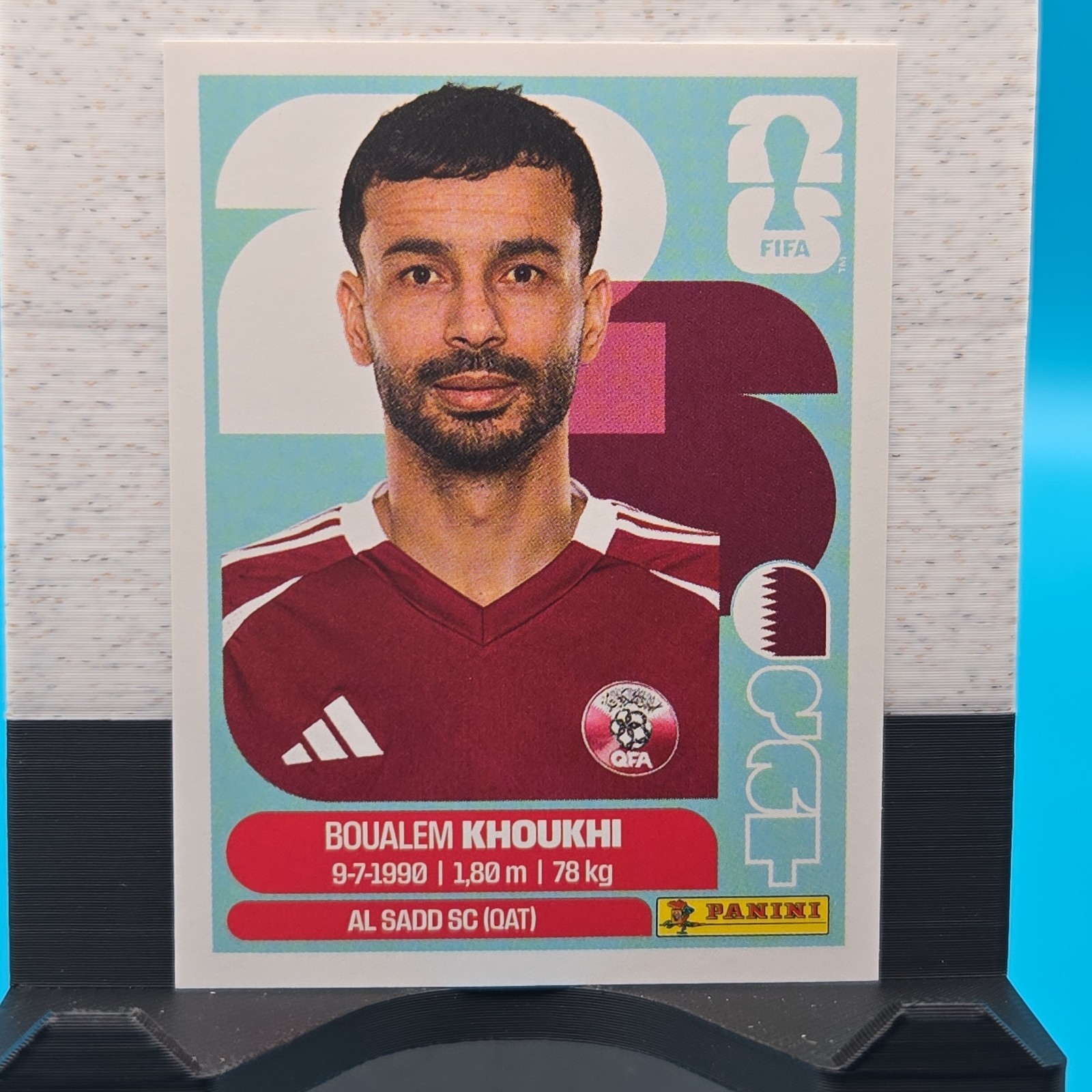 2026 Panini FIFA World Cup Sticker Boualem Khoukhi #QAT 6 – Qatar