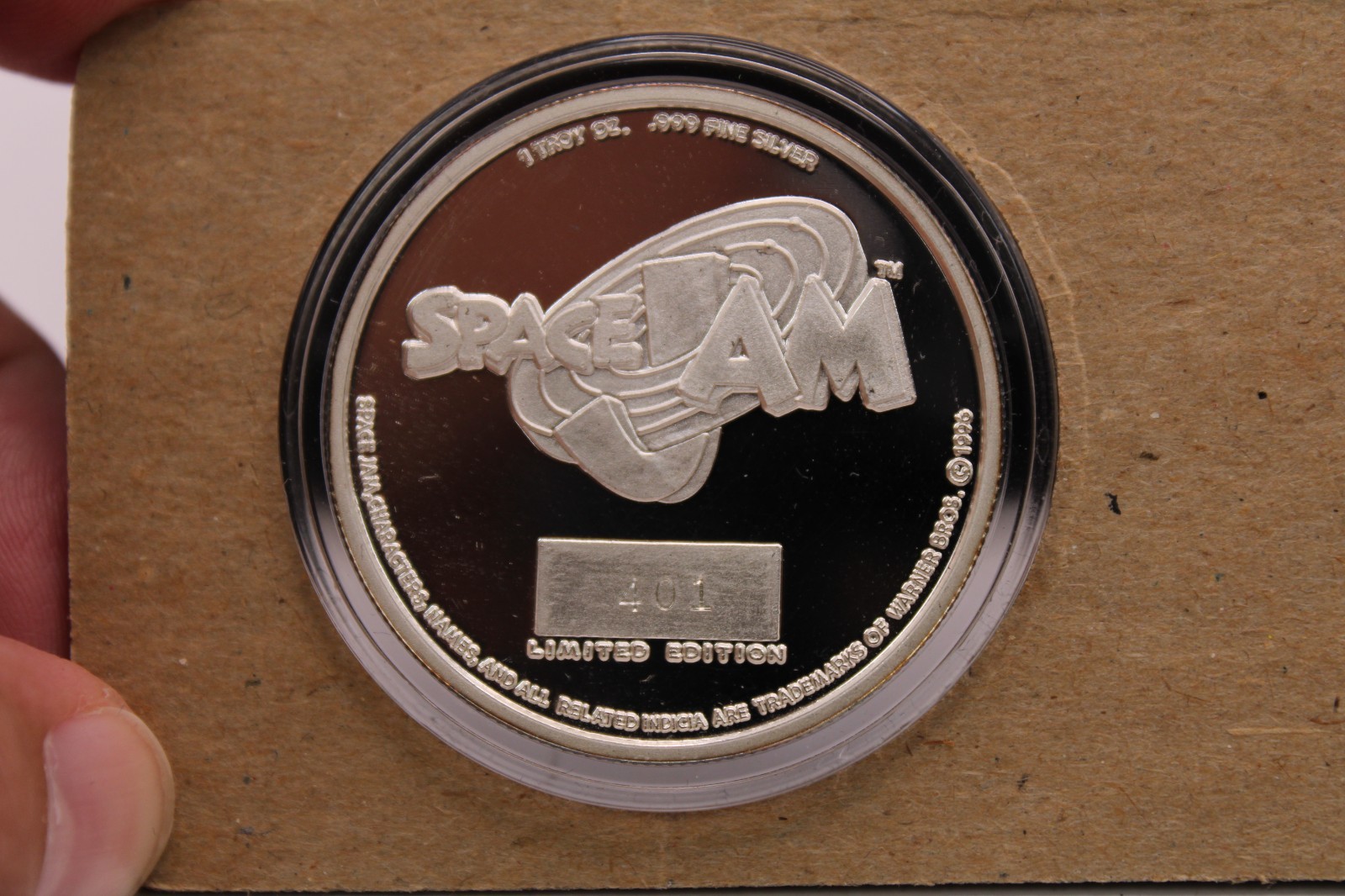 1996 Space Jam Medallion Proof Set Michael Jordan Bugs Bunny Silver Bronze #401