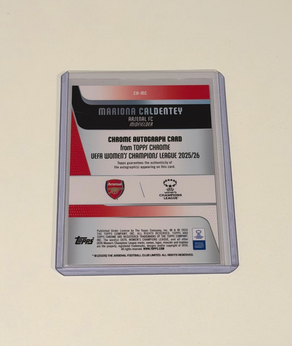 Mariona Caldentey AUTO /150, 2025-26 Topps Chrome UEFA Women’s Champions League