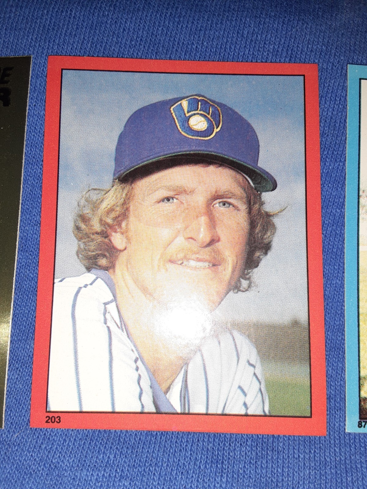 1982 Topps Robin Yount Sticker #203 Milwaukee Brewers Baseball Hall Of Fame EXMT