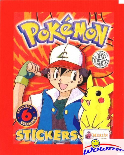 1999 Topps Merlin POKEMON MASSIVE Box-100 Factory Sealed Packs-600 Mint Stickers