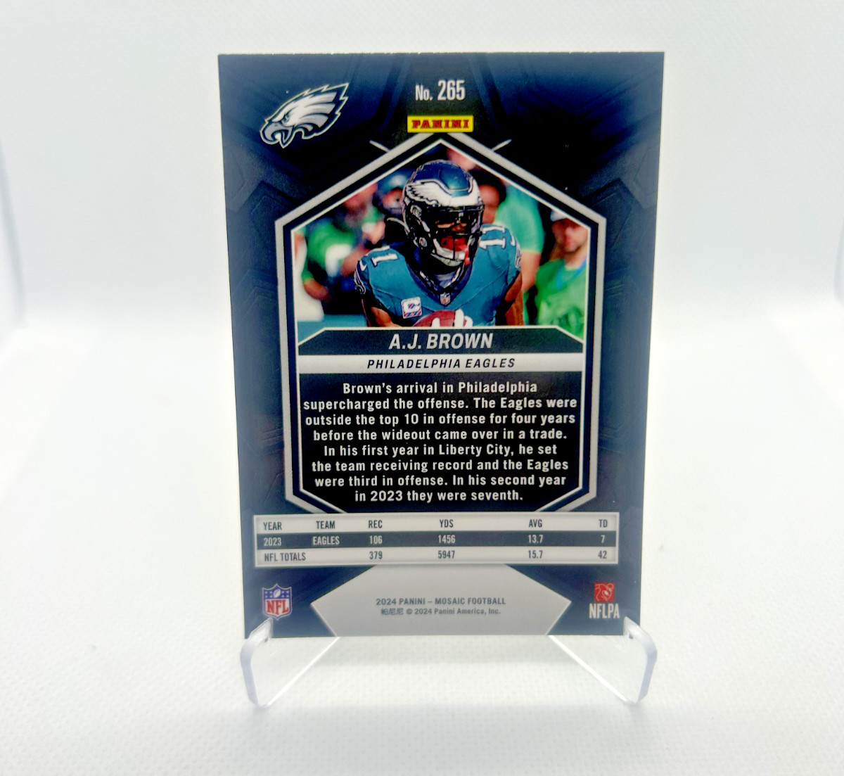 A.J. Brown – 2024 Panini Mosaic #265 National Pride – Philadelphia Eagles