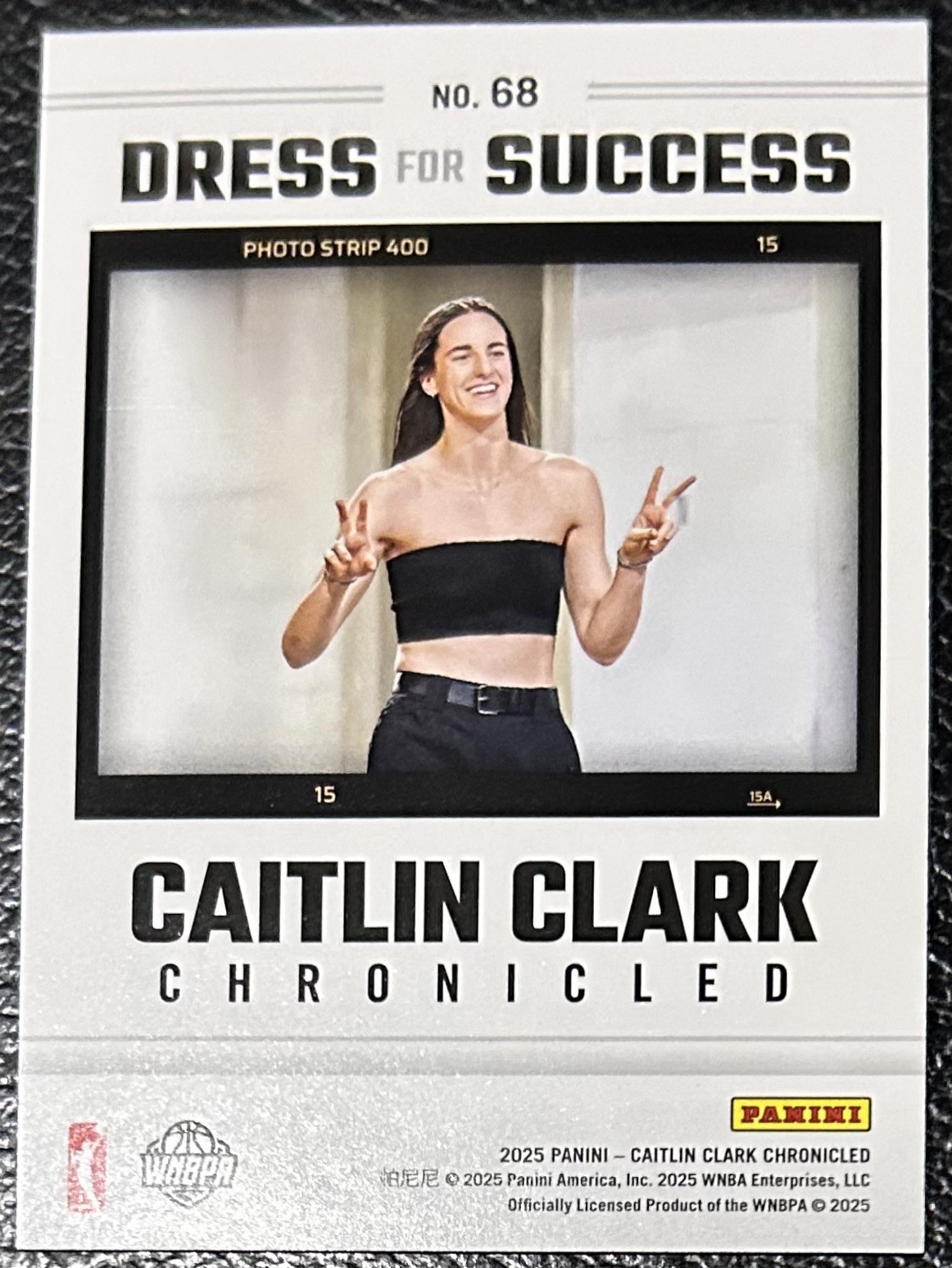 2025 Panini Caitlin Clark Chronicled Dress For Success #68 Indiana Fever