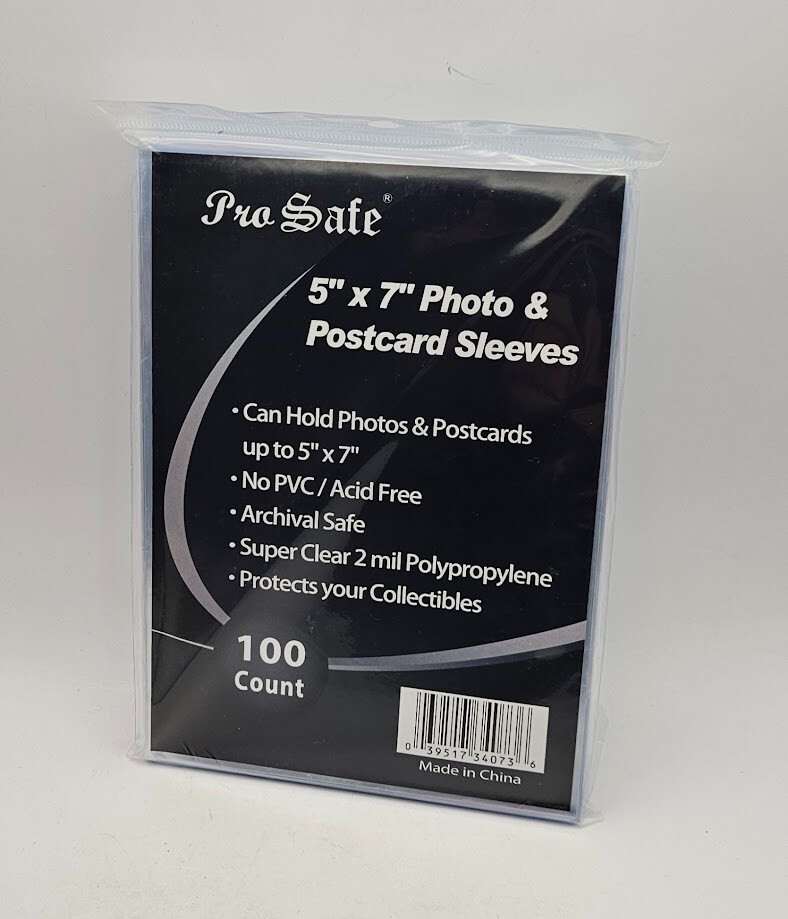 (100-Pack) Pro-Safe 5″ x 7″ Photo & Postcard Sleeves 2 Mil Archival Safe 5×7