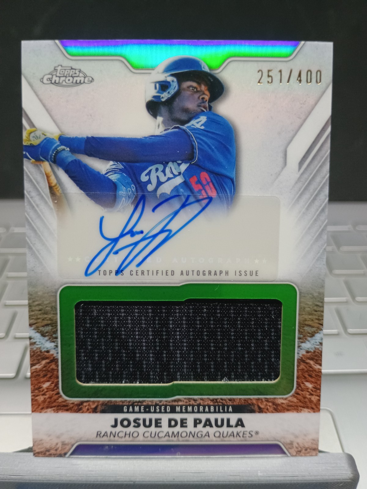 2025 Topps pro Debut Josue De Paula Jumbo Auto Relic 251/400