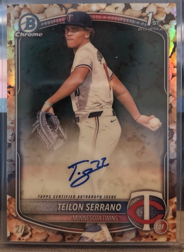 2025 Bowman Chrome Teilon Serrano Popcorn SSP Auto #2/5