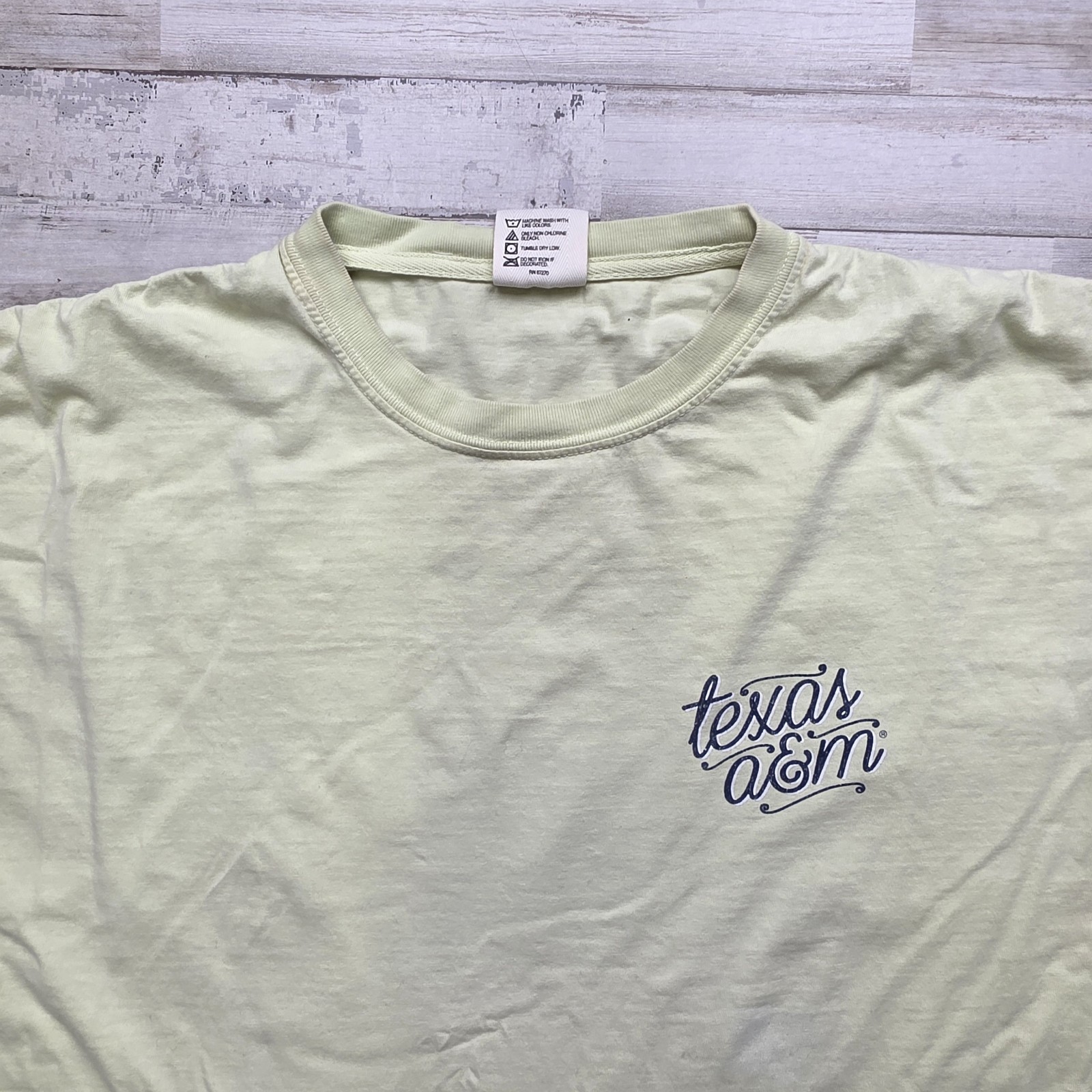 Women’s Texas A&M Aggies Short Sleeve T Shirt Yellow Floral Comfort Colors XXL