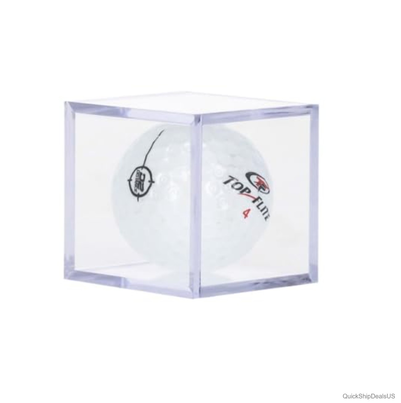 Golf Ball Display Case Clear Polystyrene Single Holder for Collectible Storage