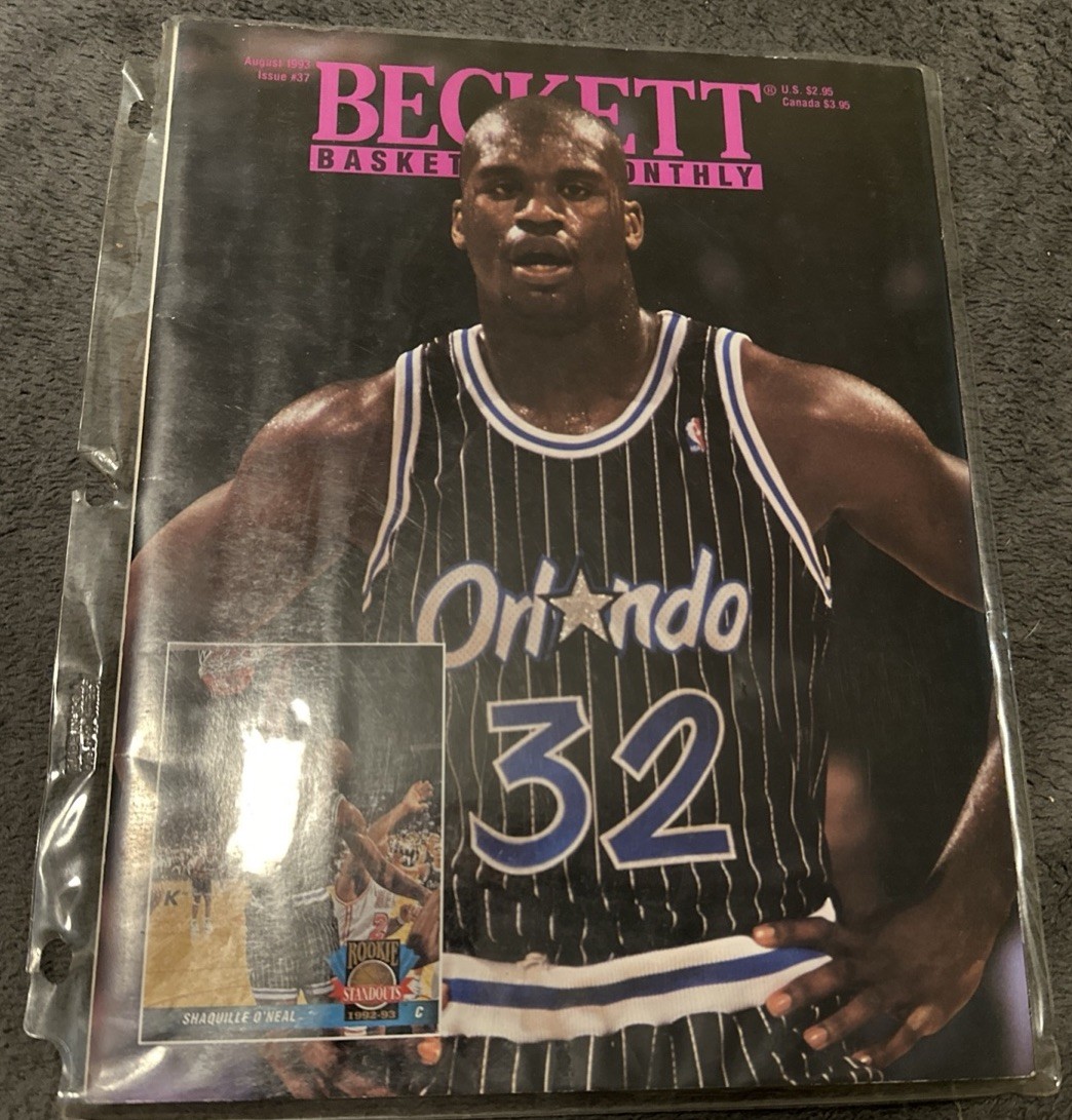 Beckett Basketball Card Monthly Shaquille O’Neal August 1993 Issue #37