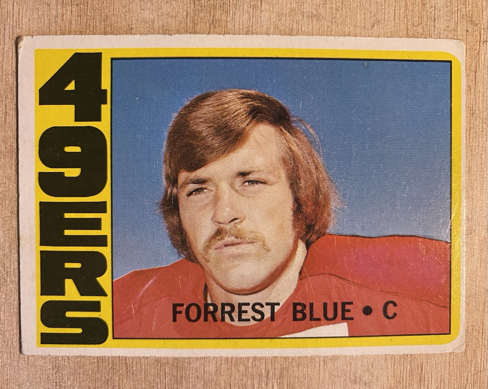 1972 Topps Football Card #38 Forrest Blue