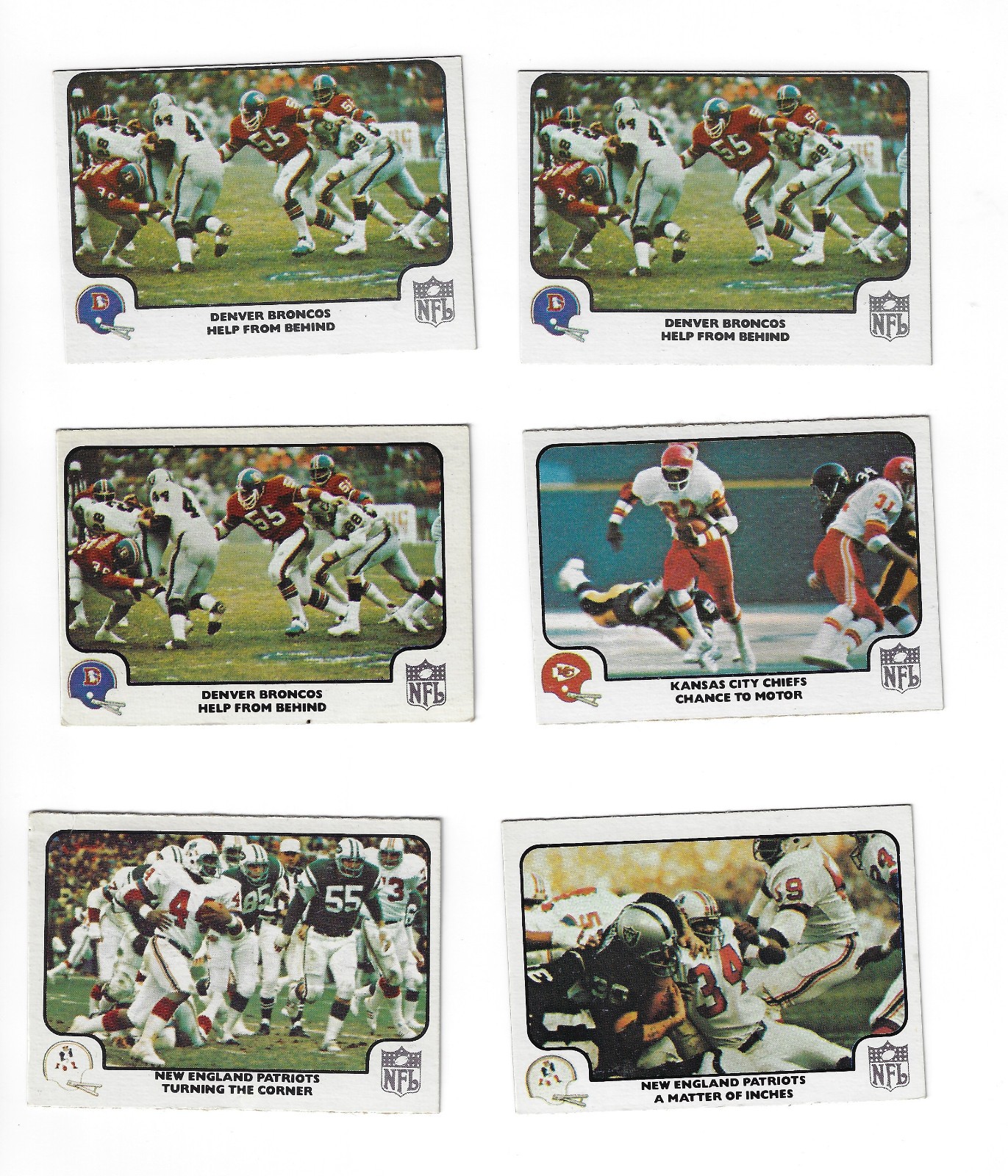 1977 Fleer NFL Team Action Football (1-67) Pick Your Cards, EXCELLENT