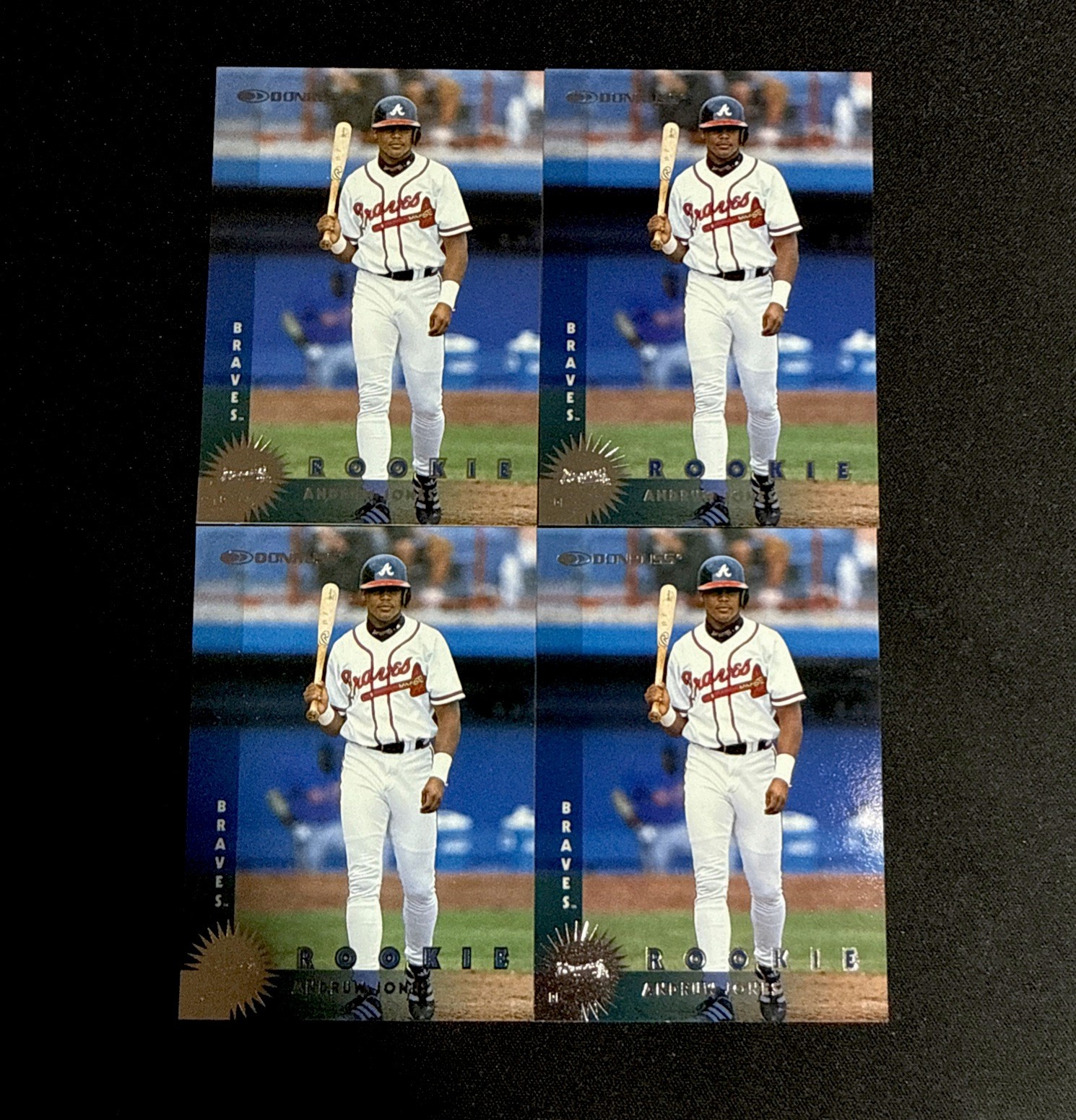 (4x) Andruw Jones 1997 Donruss Rookie RYC Lot Atlanta Braves