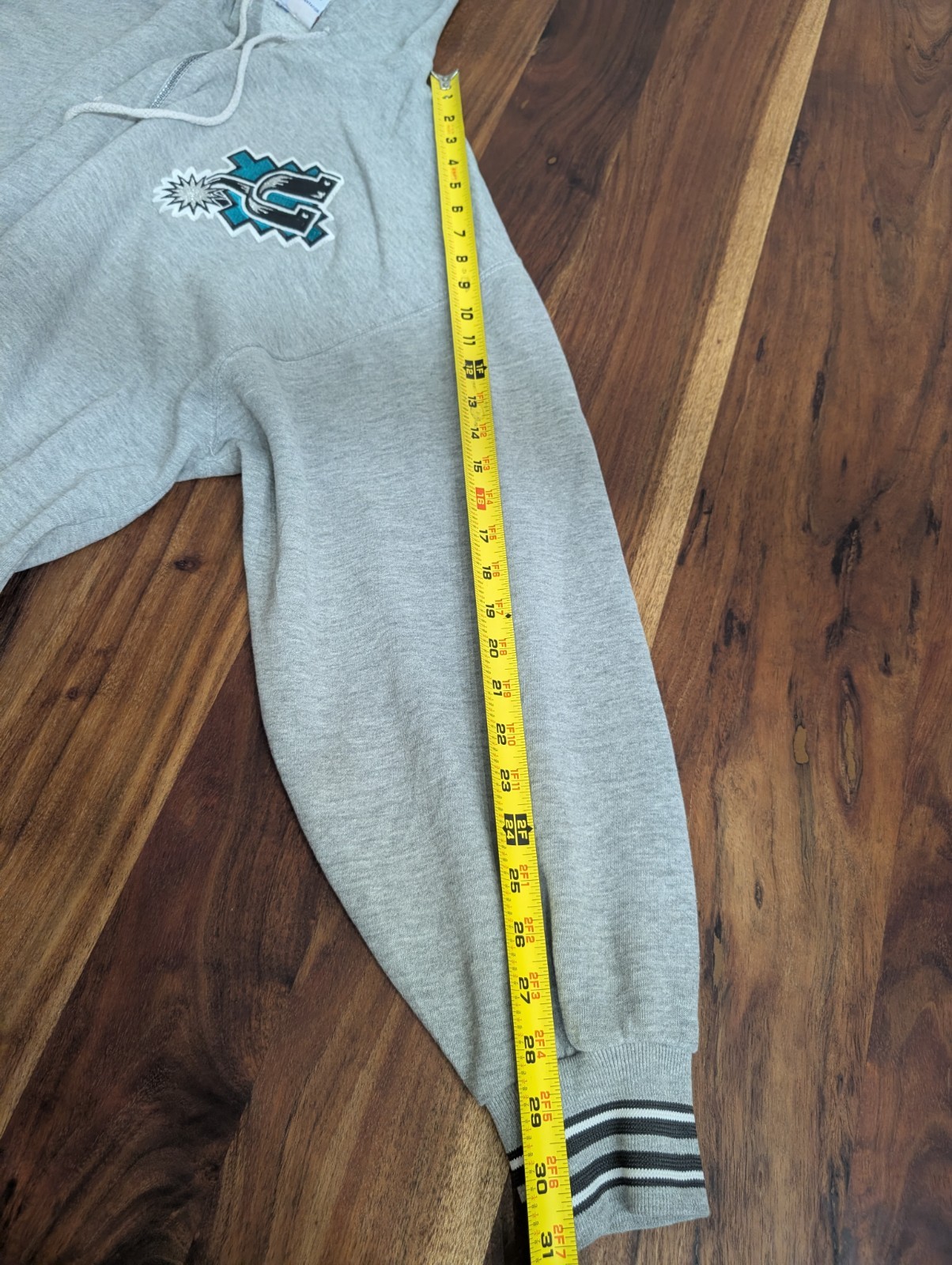 Vintage San Antonio Spurs Fiesta Logo Full Zip Hoodie Majestic XL Gray NBA
