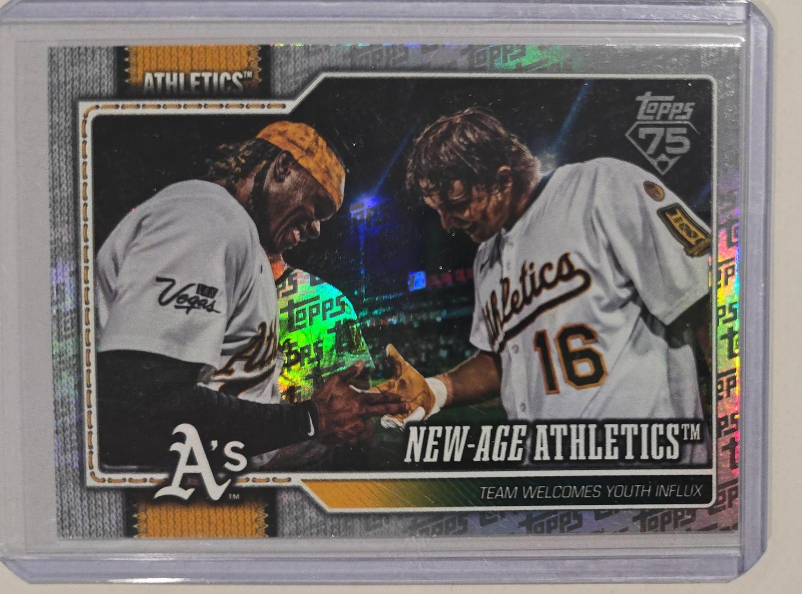 2026 Topps #122 New-Age Athletics Holo Foil Topps logo