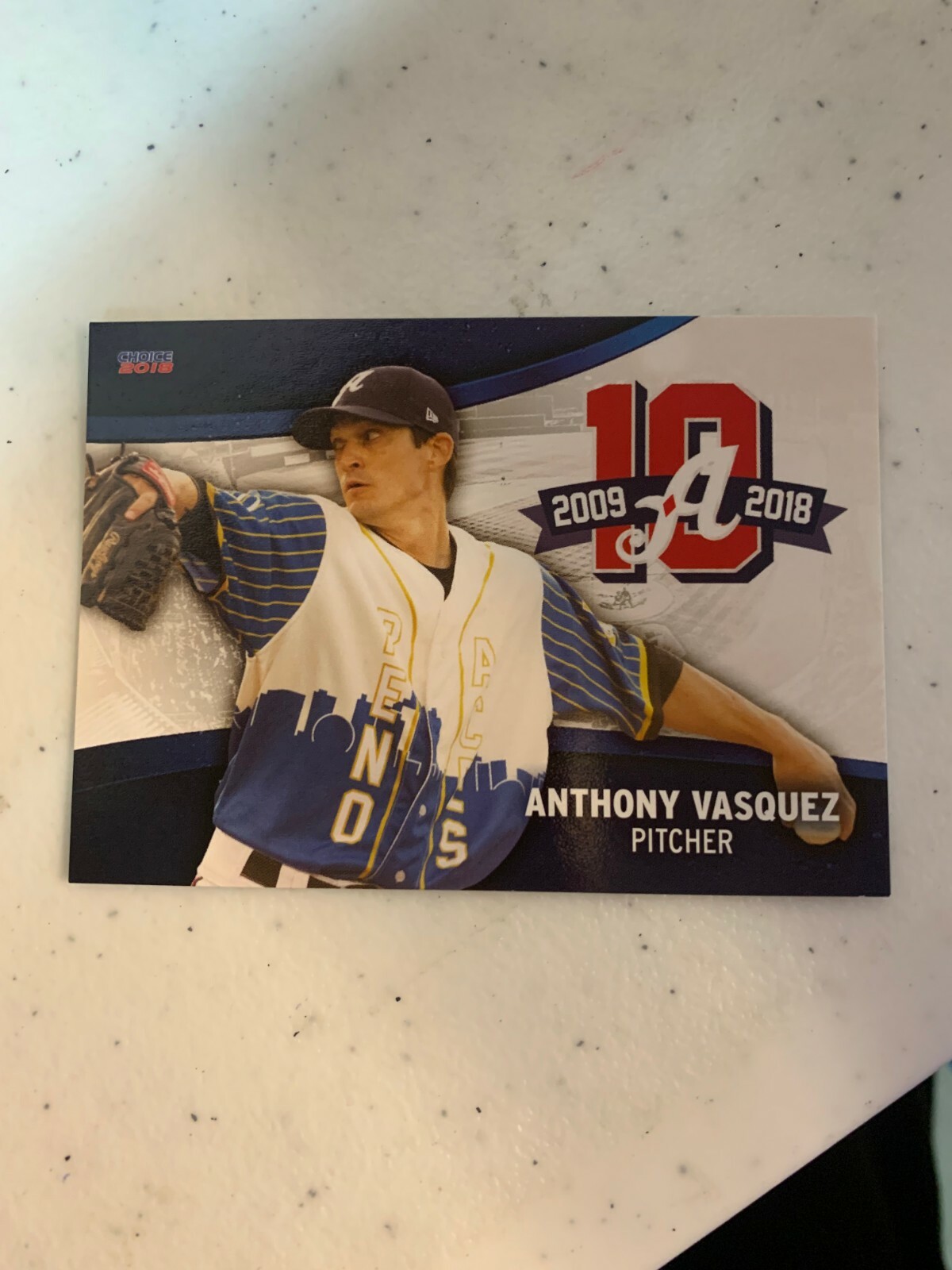 Anthony Vasquez 2018 Reno Aces Team Card