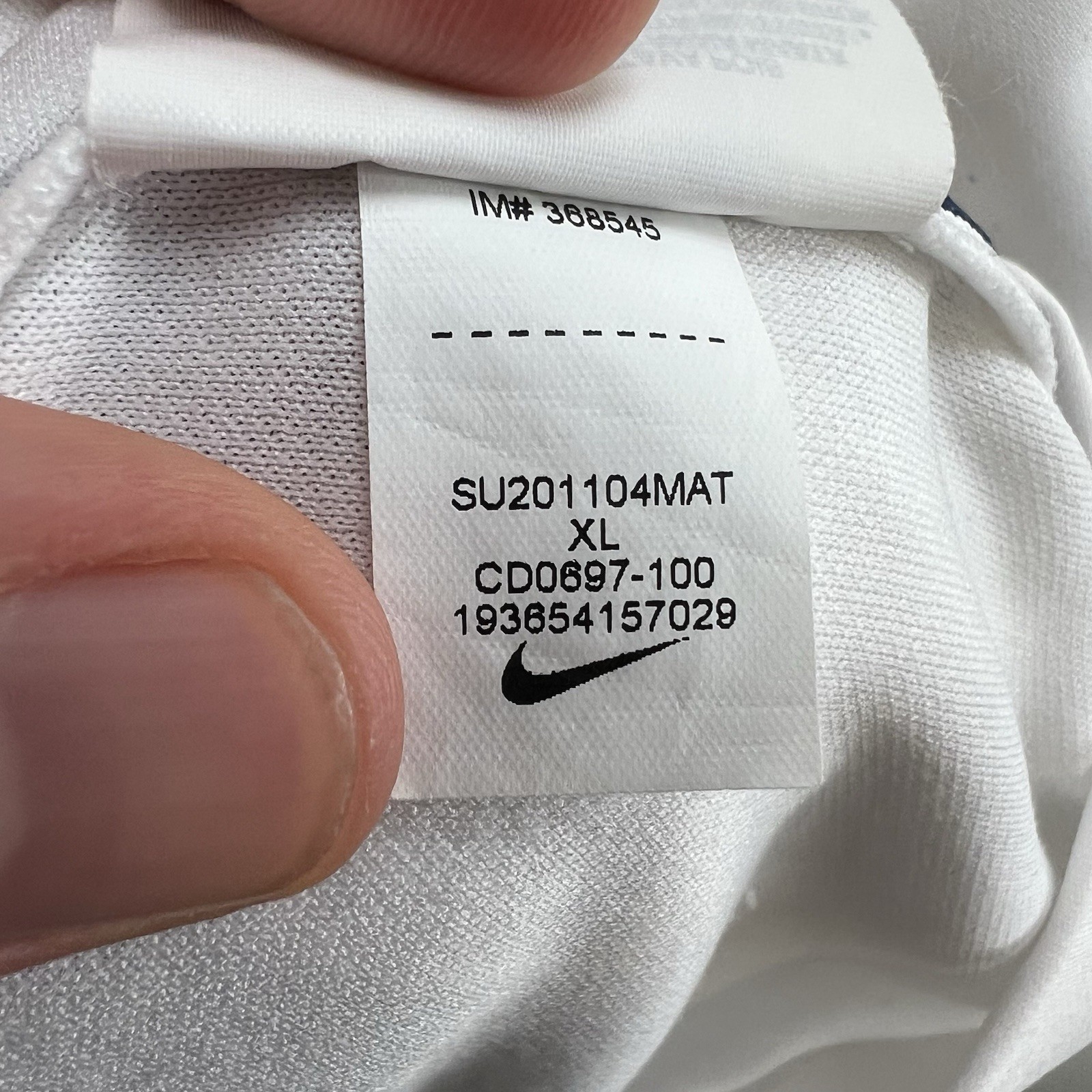 England Home Football Shirt 2020/22 Adults XL Nike I783