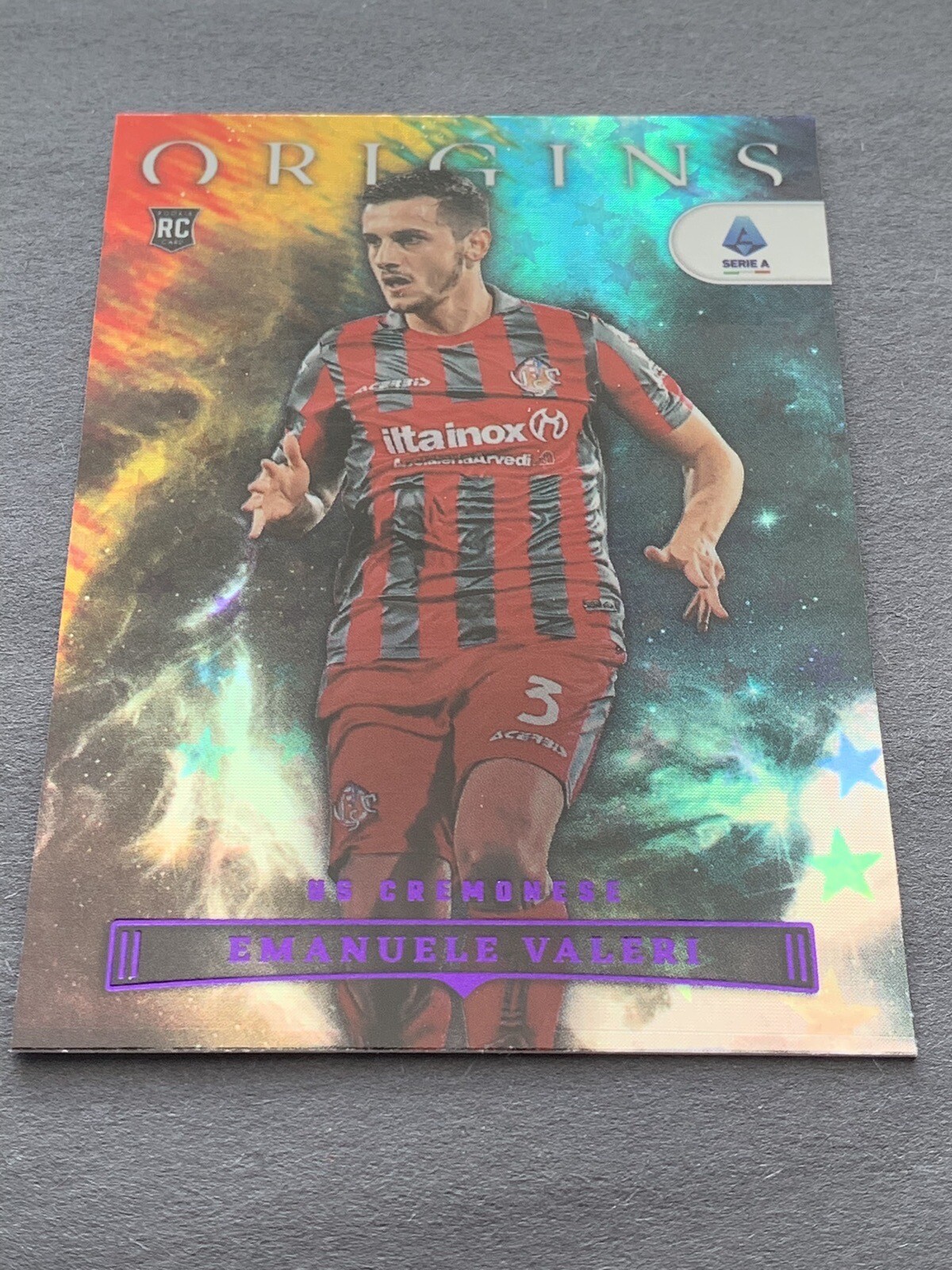2022-23 Panini Chronicles Origins Emanuele Valeri Purple Astro – Cremonese