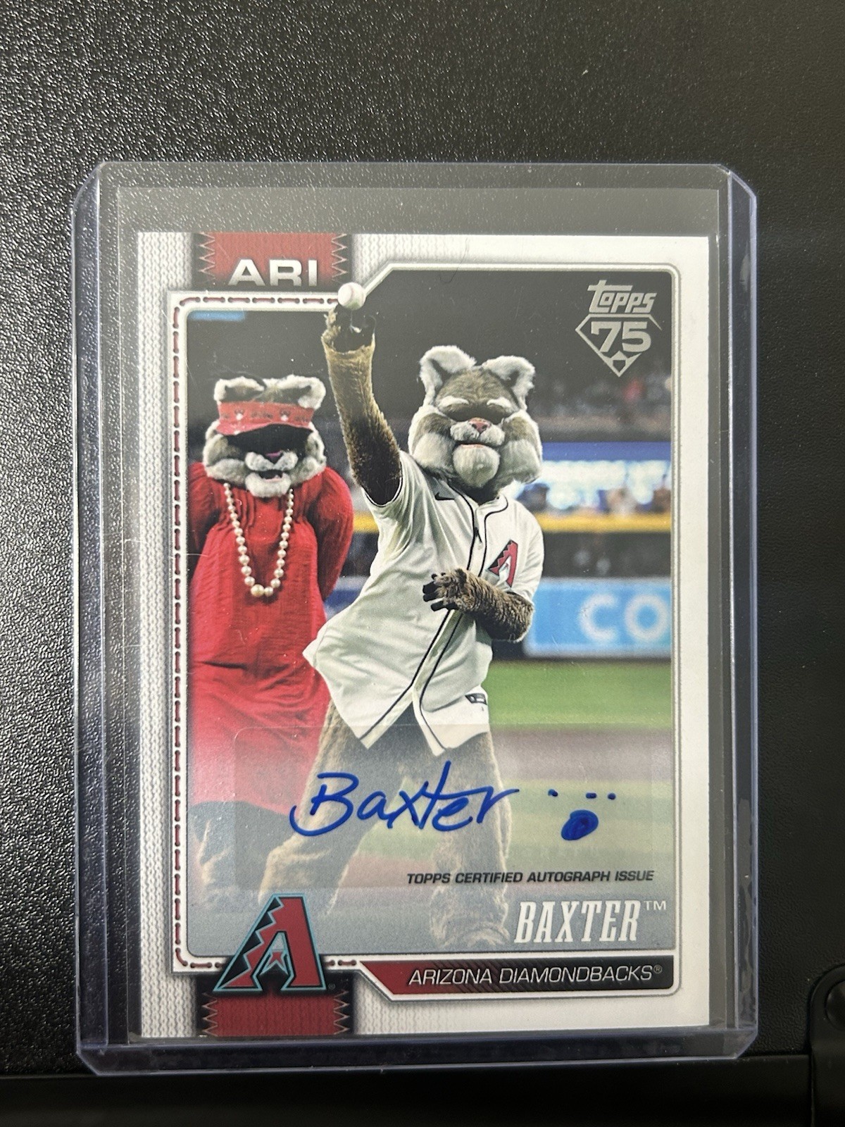 Topps 2025 Series 1 Baxter Mascot Autograph #M-1 /99 Arizona Diamondbacks