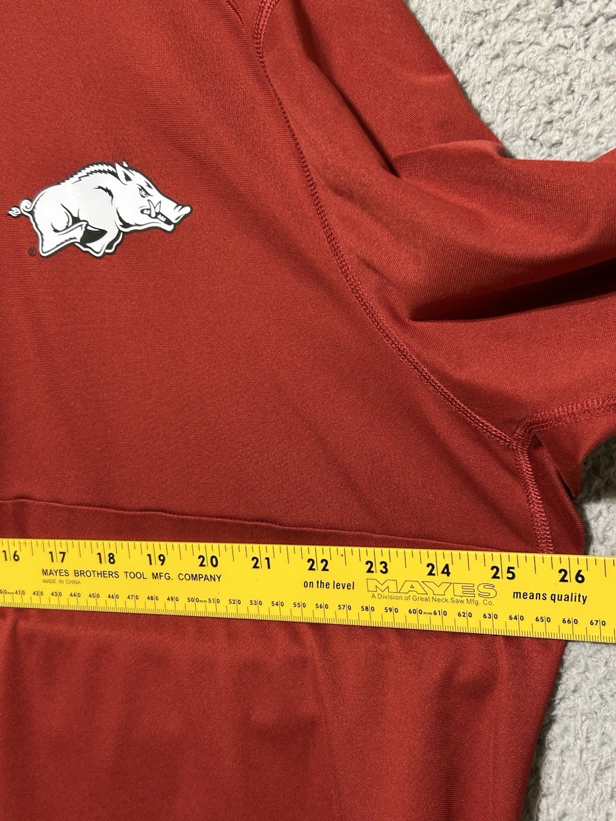 Arkansas Razorbacks Jacket Mens 2XL Red NCAA Football Nike Dri Fit 1/4 Zip