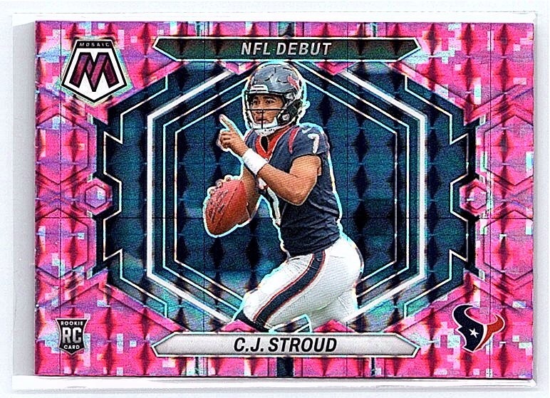 2023 Panini Mosaic C.J. Stroud RC NFL Debut Pink Camo ND-3 Texans (547)