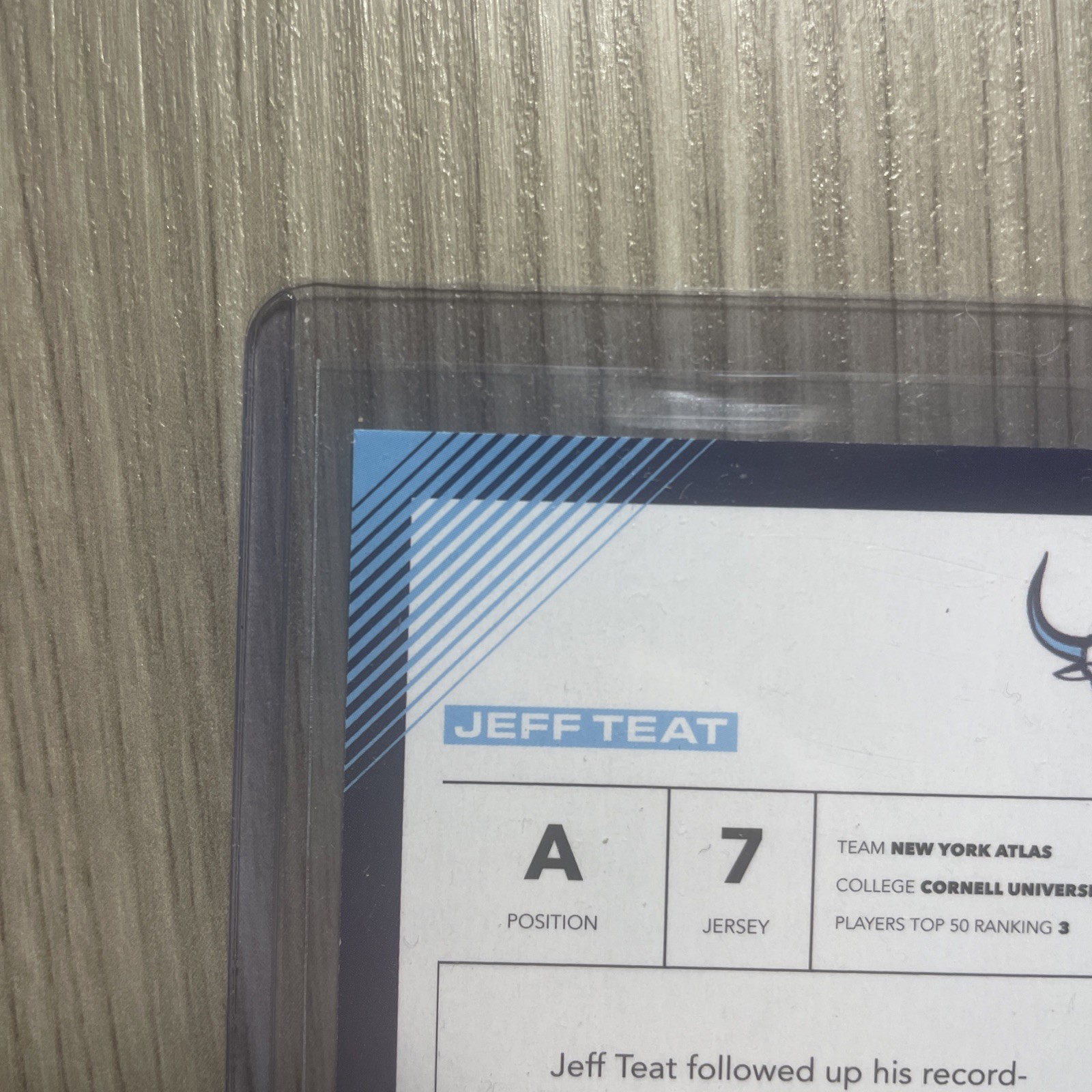 Jeff Teat 2026 PLL Lacrosse Fieldside II Black Parallel #16/25