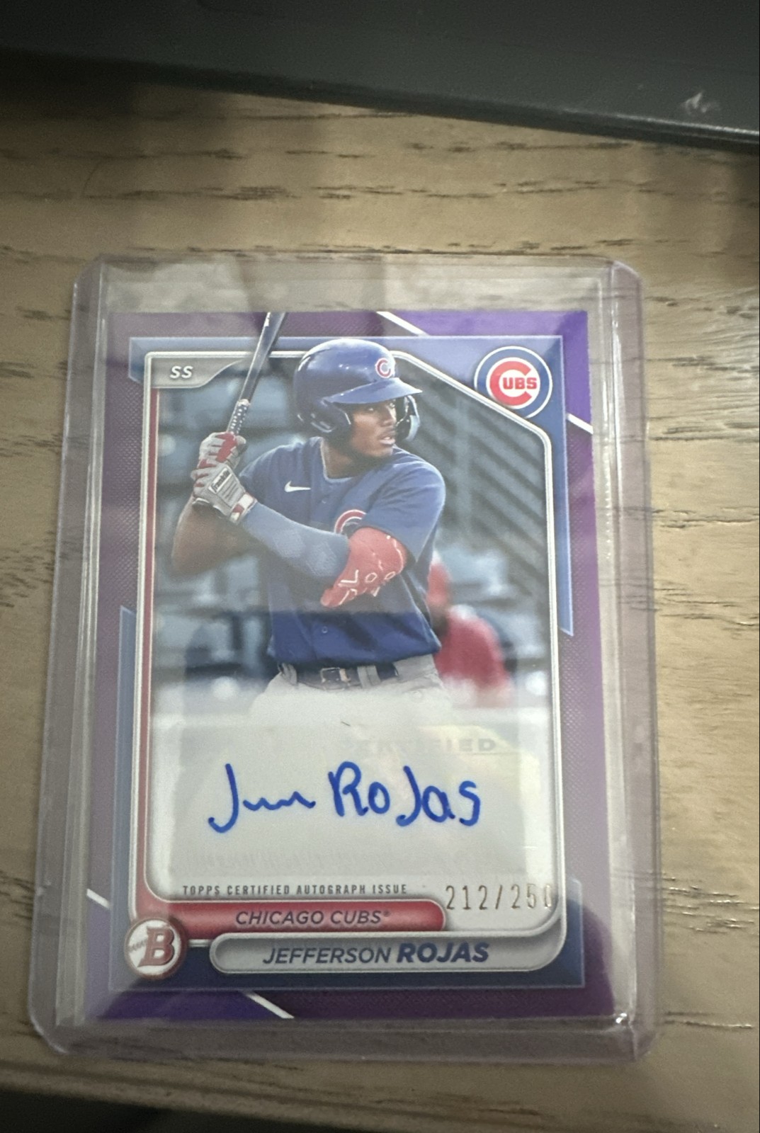 2024 Bowman – Paper Prospect Autographs Jefferson Rojas #PPRA-JR Purple /250