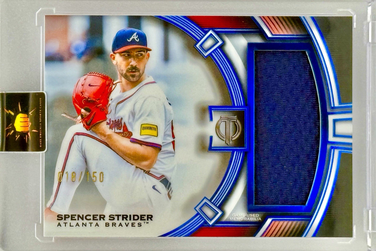 SPENCER STRIDER JUMBO RELIC BLUE /150 2026 TOPPS TRIBUTE ATLANTA BRAVES