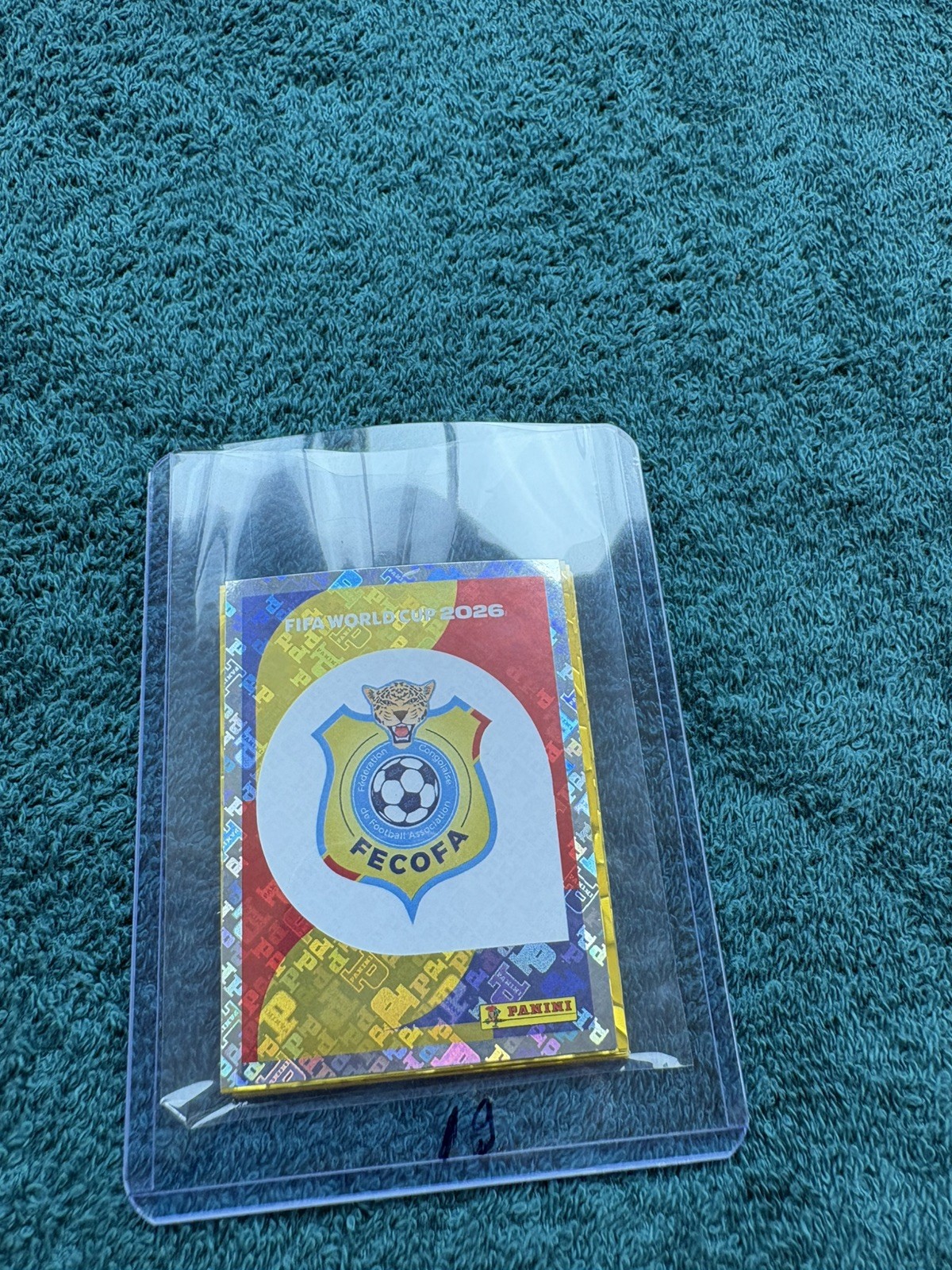 Panini FIFA World Cup 2026 Team Congo DR 🇨🇩 Gold Crumple Sticker 19 Card Lot