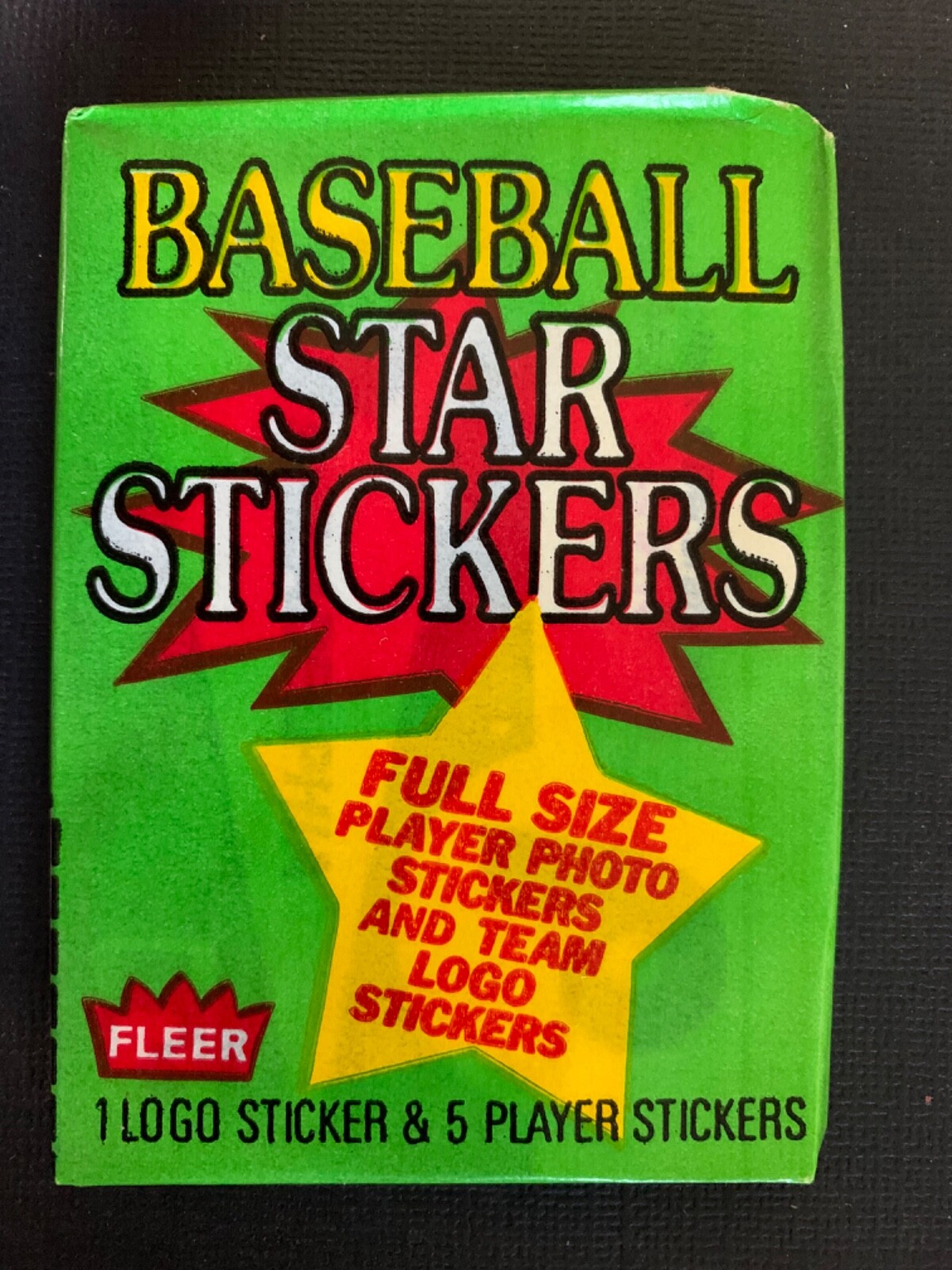 1986 Fleer baseball stickers wax pack straight from box, many Hall of Famer